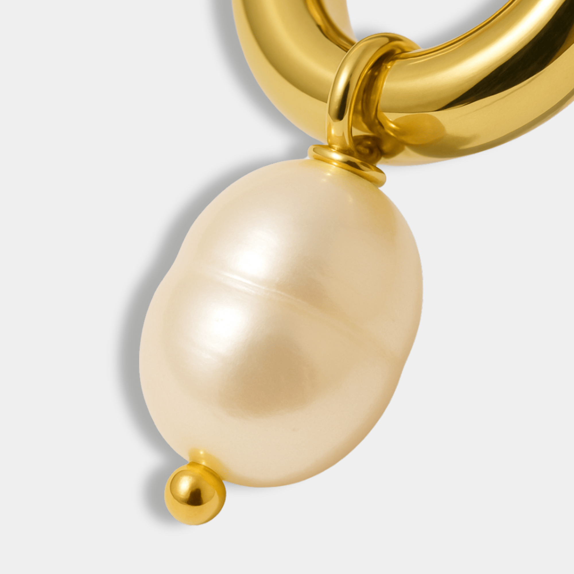 Gold & Pearl Halo Hoops
