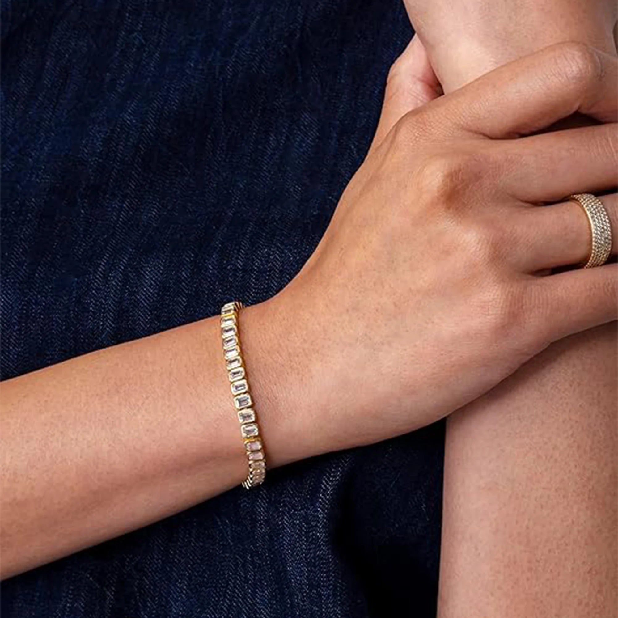 Bezel-Set CZ Tennis Bracelet