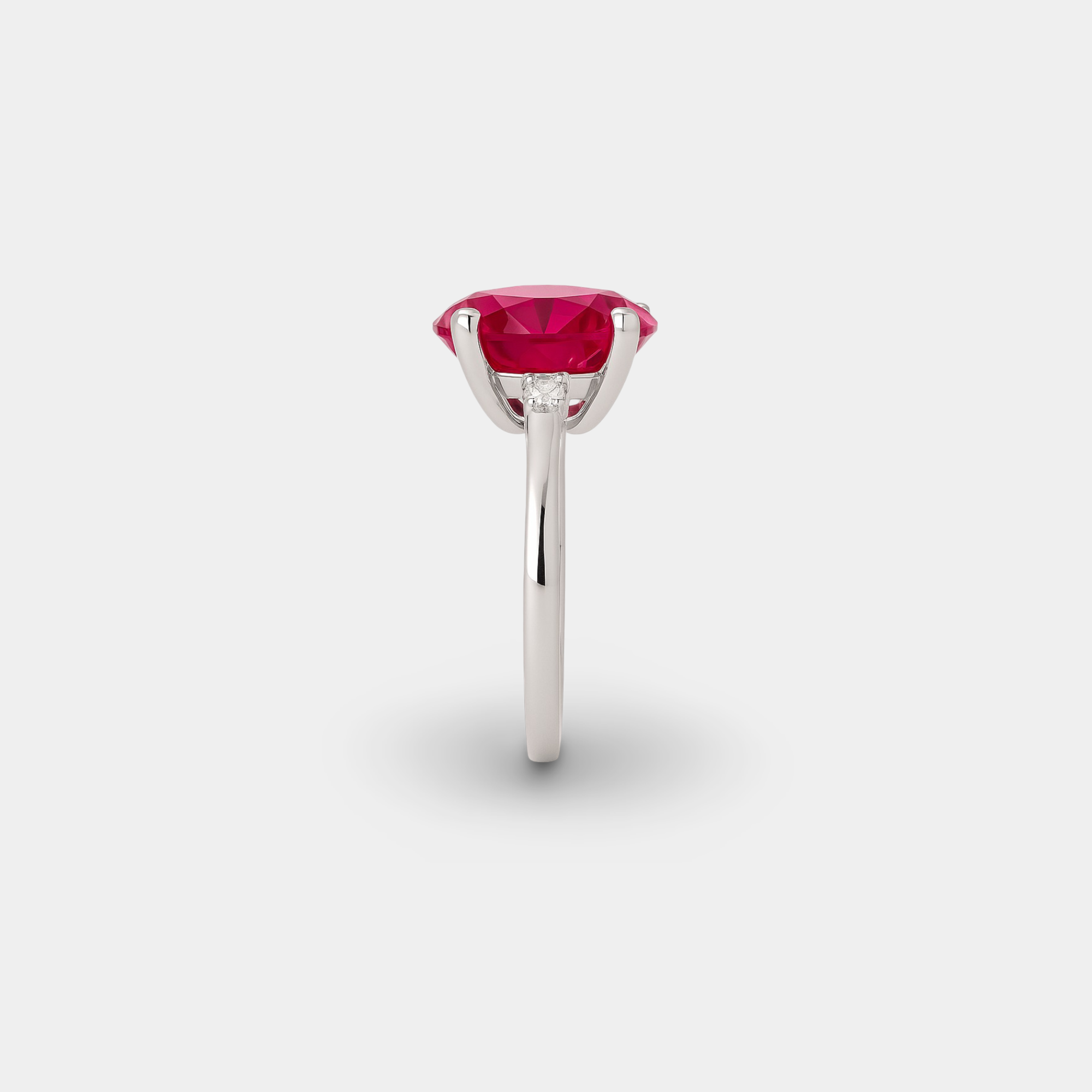 Ruby & Diamond Accent 3-Stone Ring