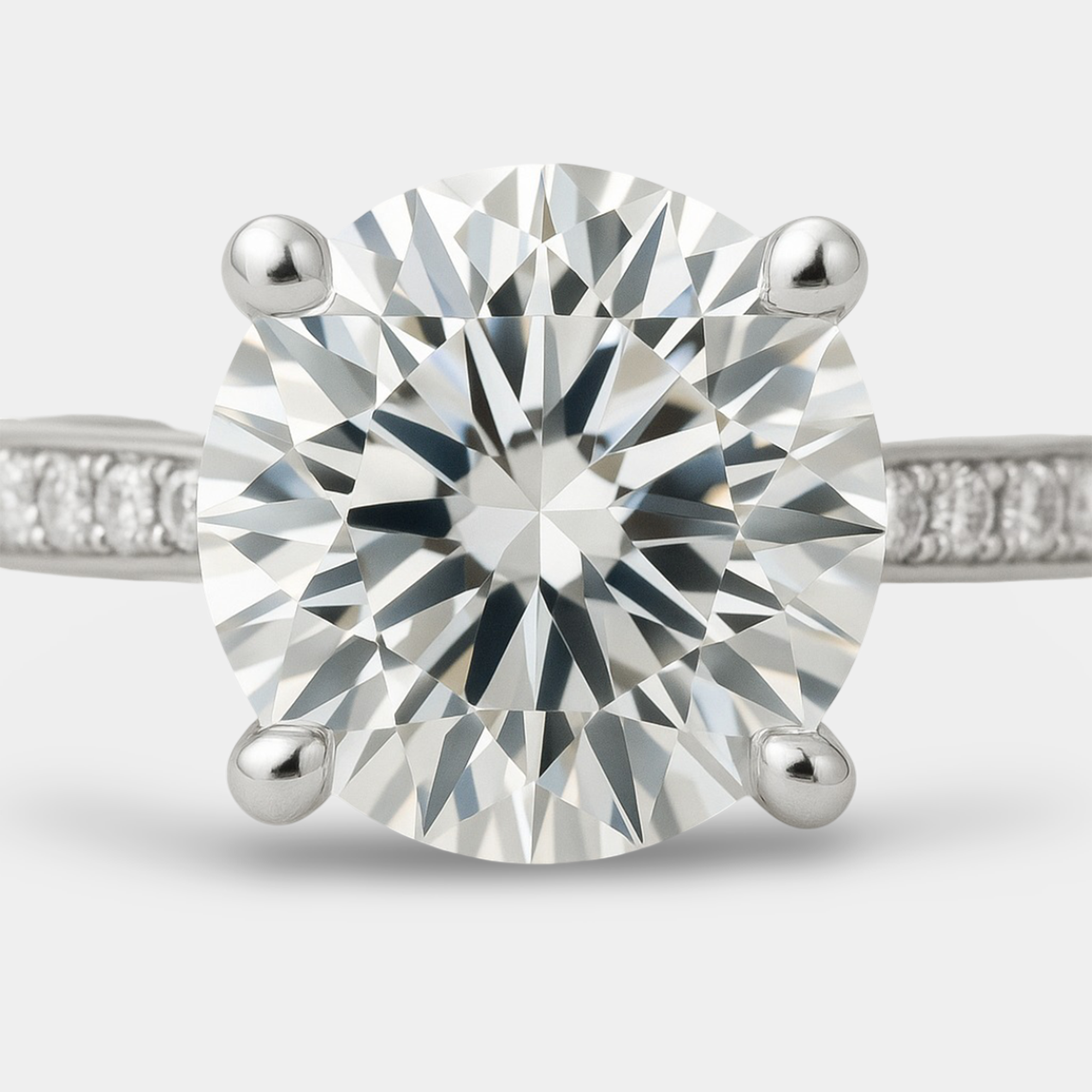 Classic Halo Round Cut Engagement Ring