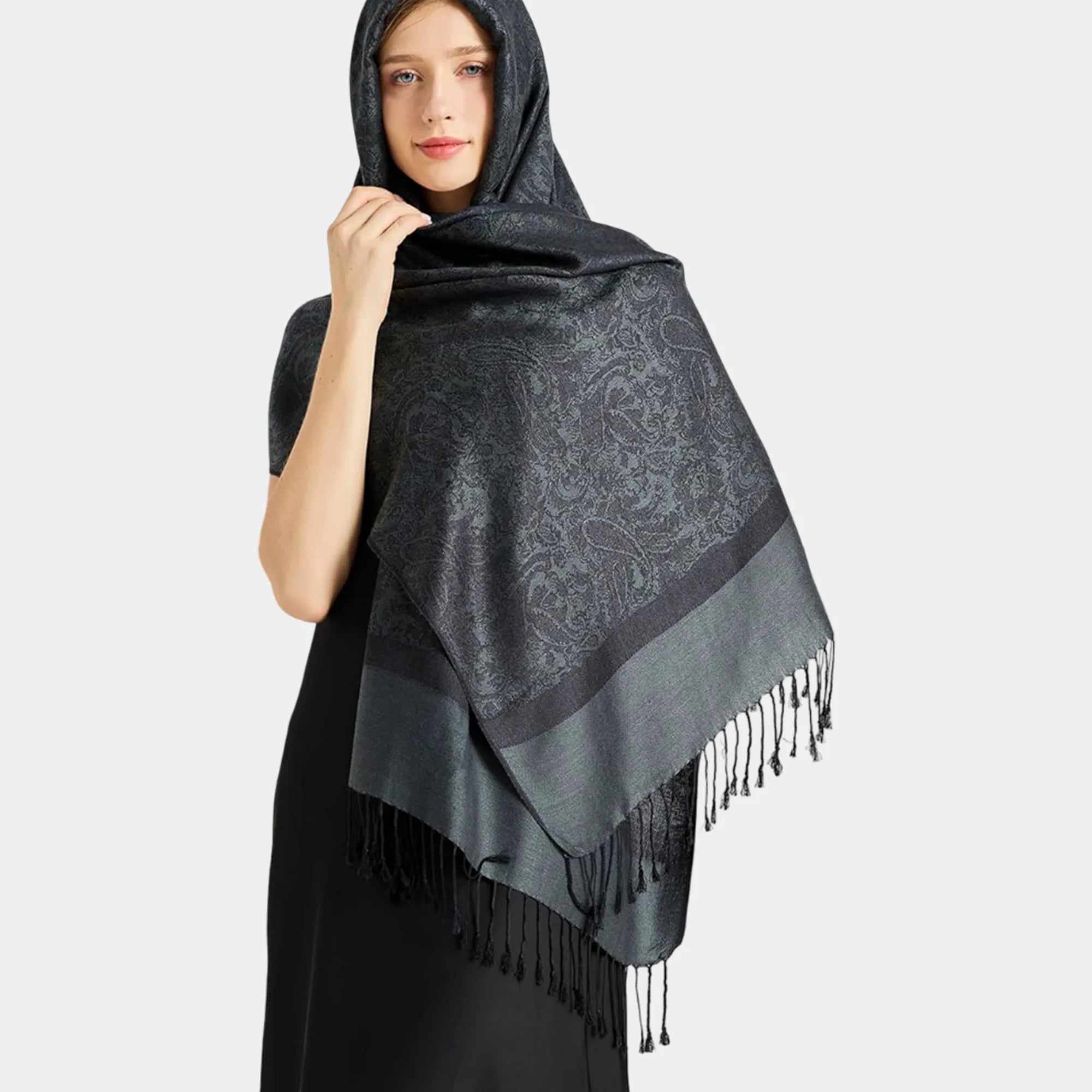 Silky Paisley Pashmina Scarf