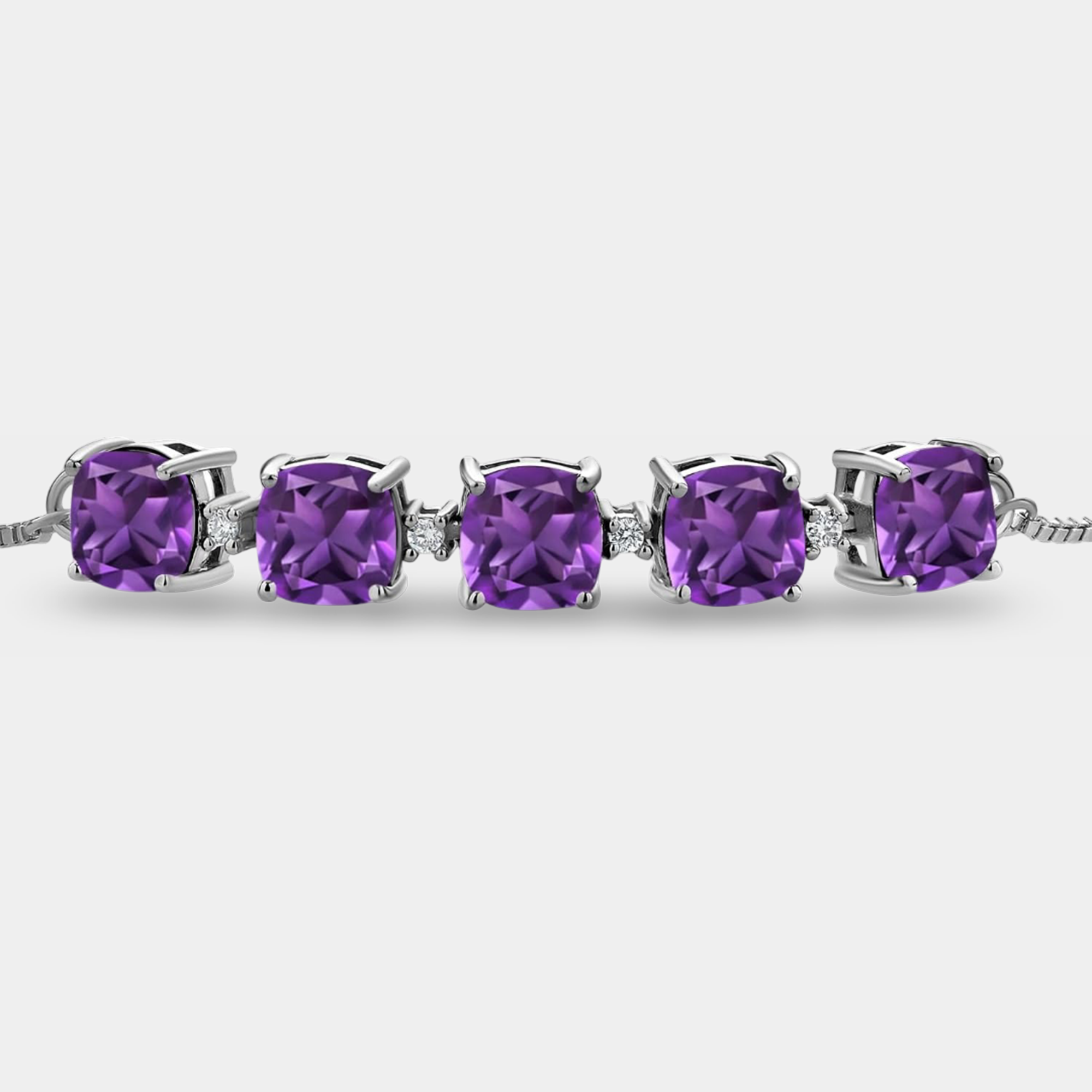 Sena Amethyst Cushion Tennis Bracelet