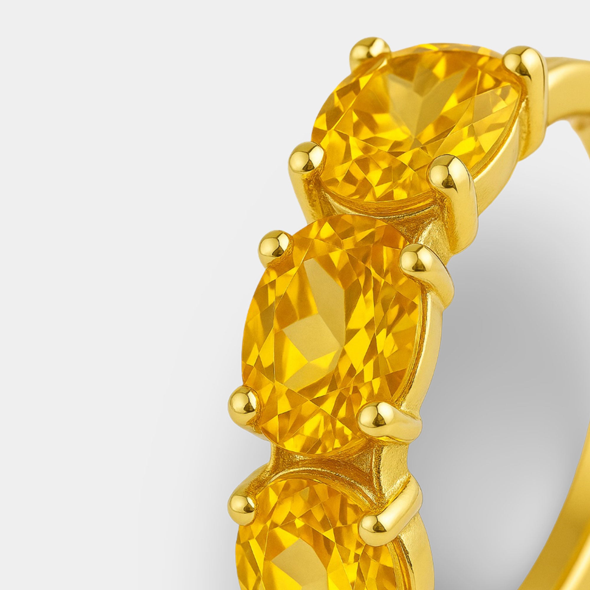 Citrine Hoop Earrings