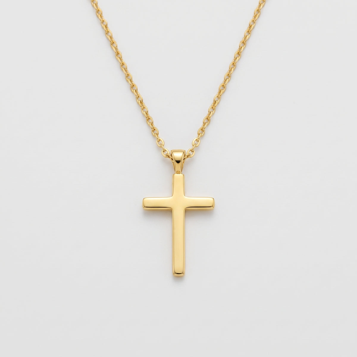 Gold Cross Necklace – 14K Gold Plated Dainty Cross Pendant for Women & Men