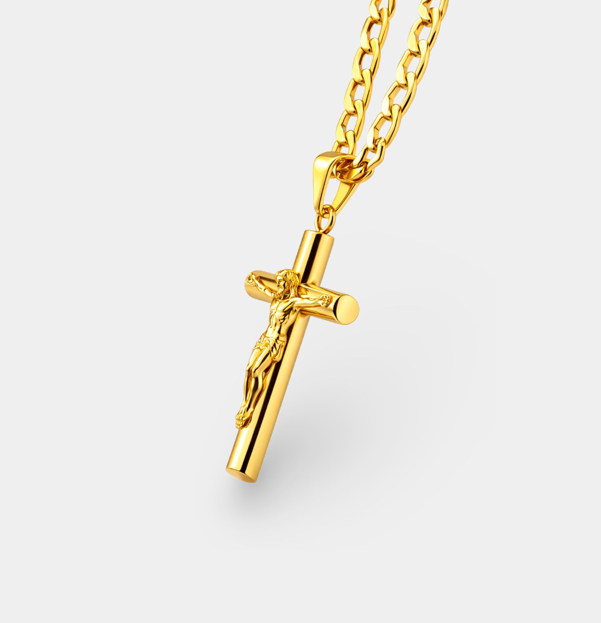 24K Gold Divine Heritage Crucifix Necklace
