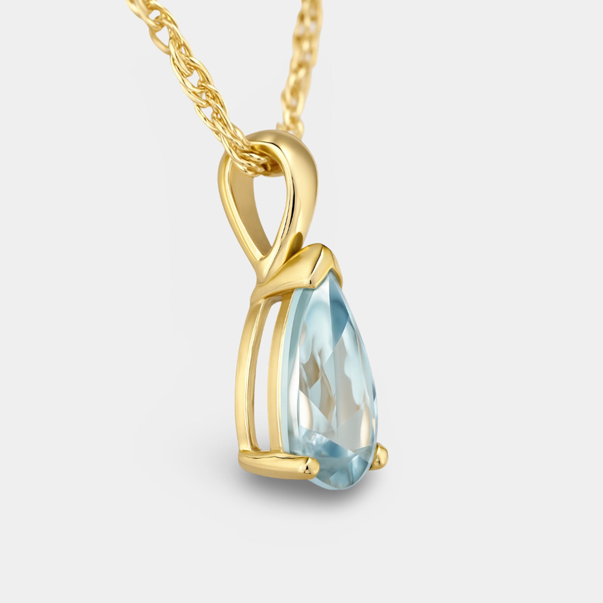Lira Aquamarine Teardrop Pendant