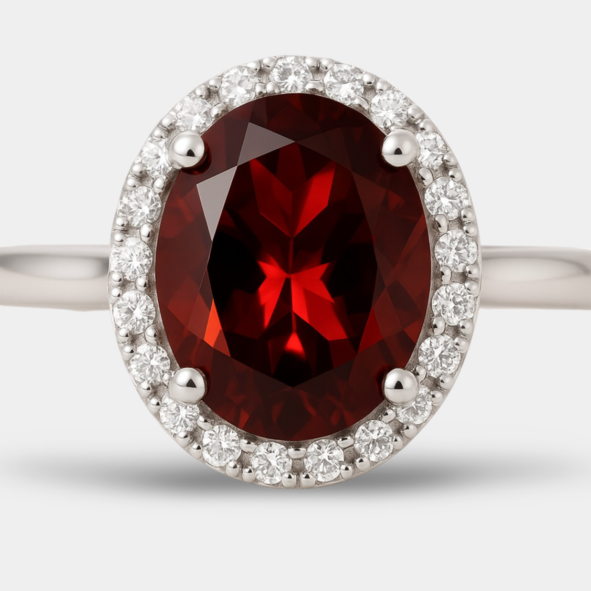 Alva Garnet Diamond Pendant Necklace - MH ELEGANCE