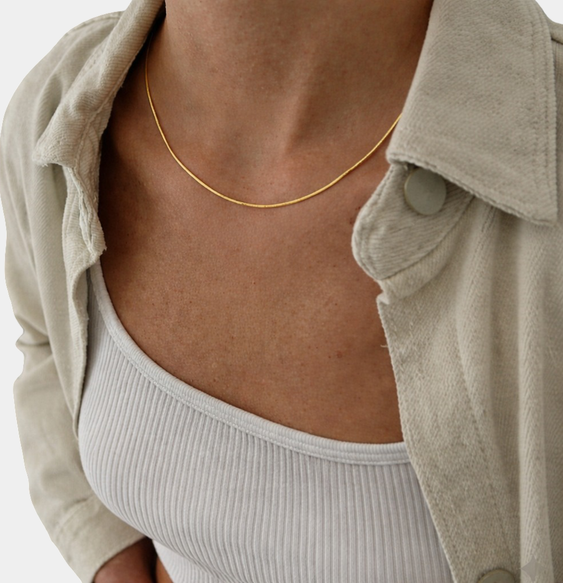 Chaîne serpent Silk Glide plaquée or 14K