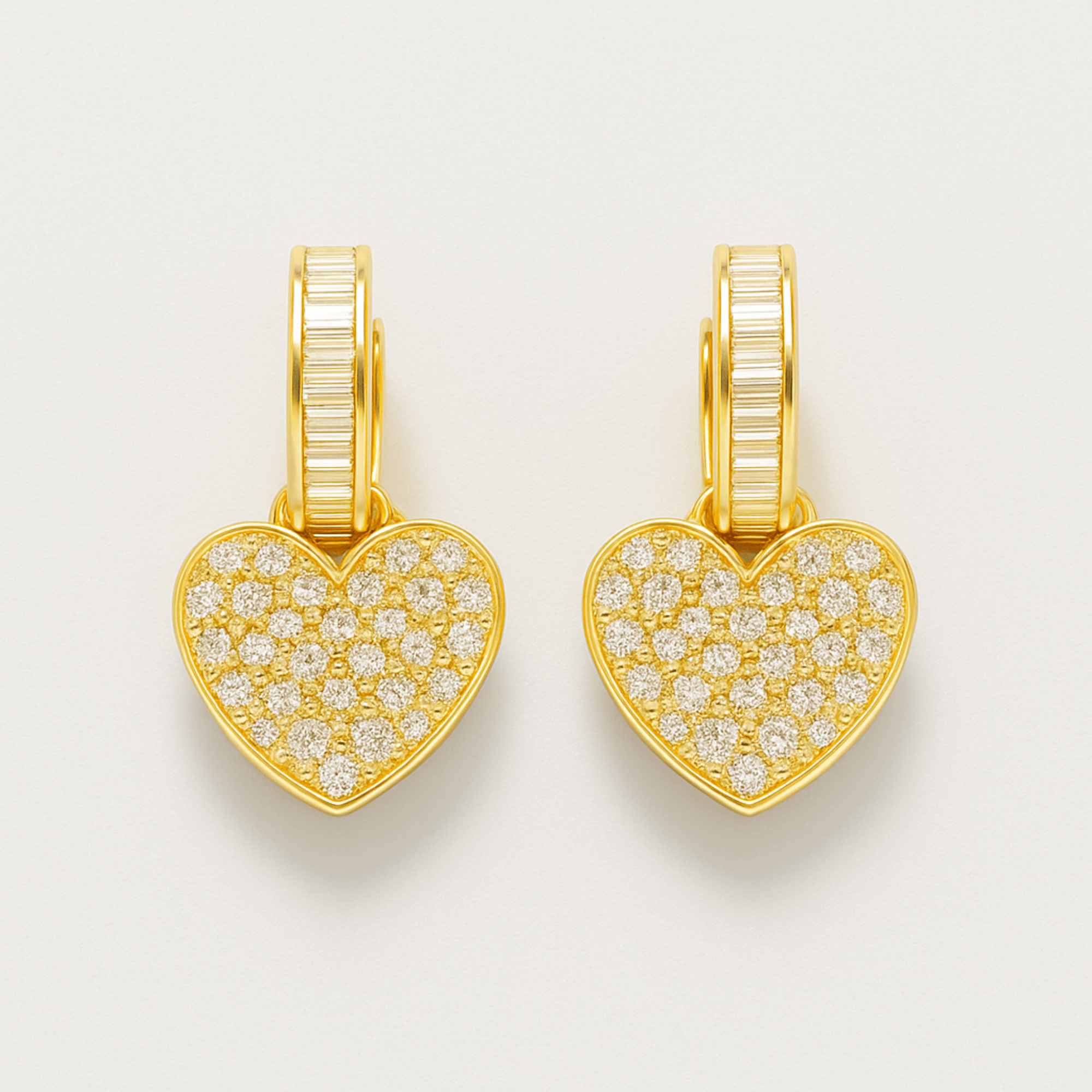 Gold Heart Earrings