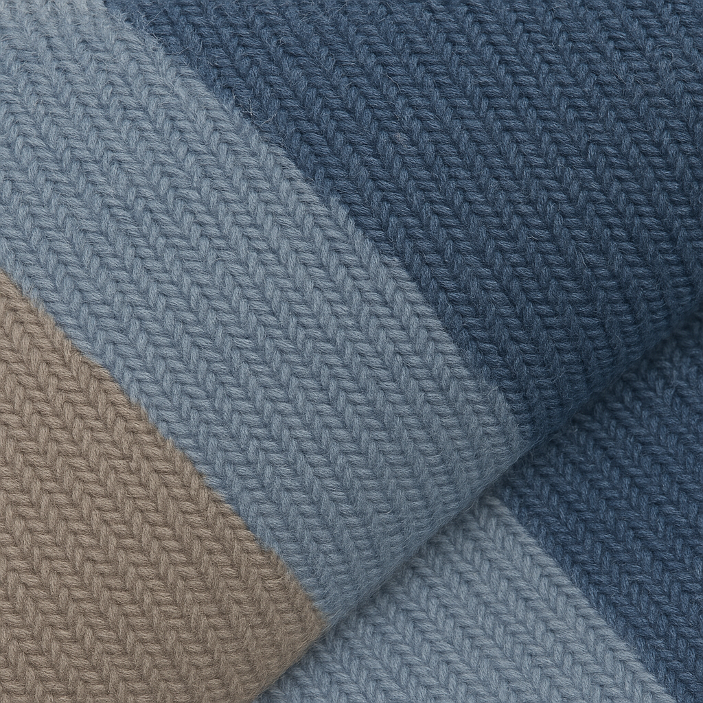 Grey Blue Tassel Plaid Scarf