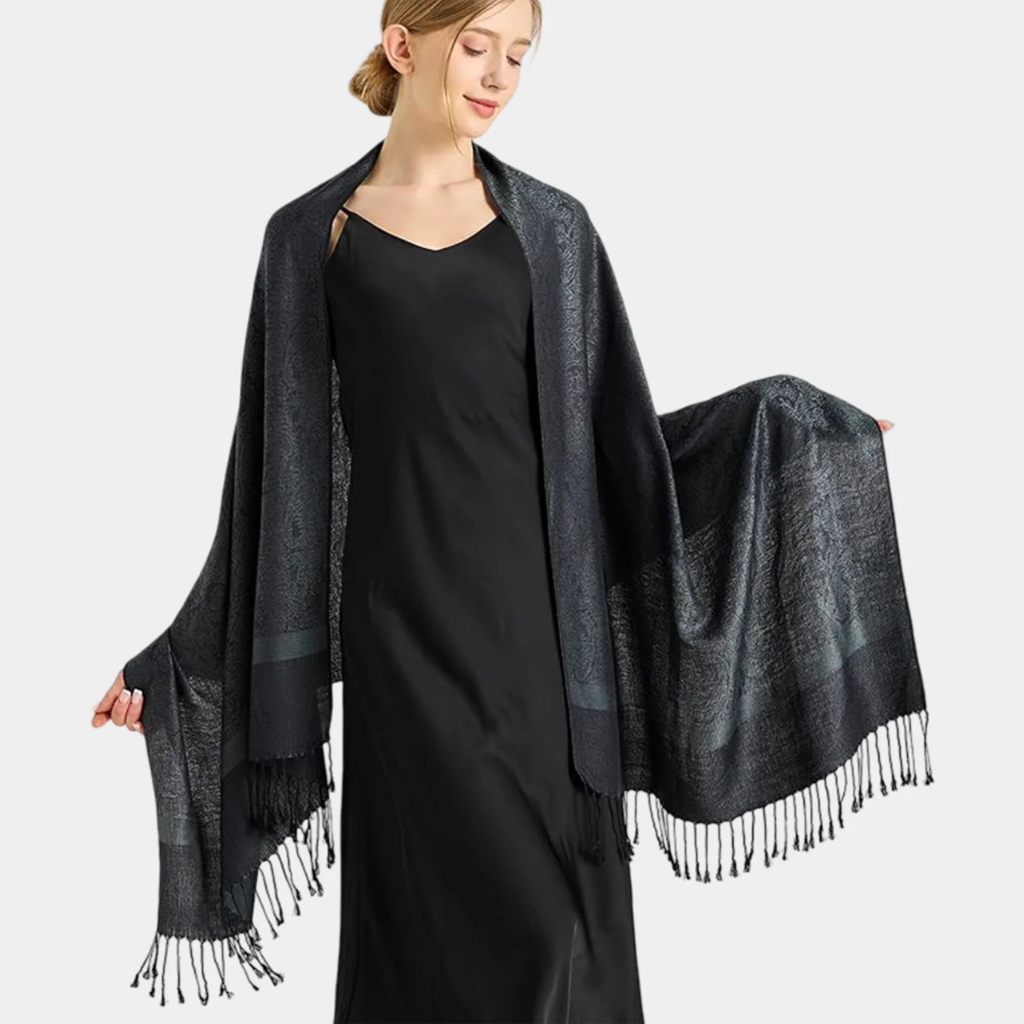 Silky Paisley Pashmina Scarf