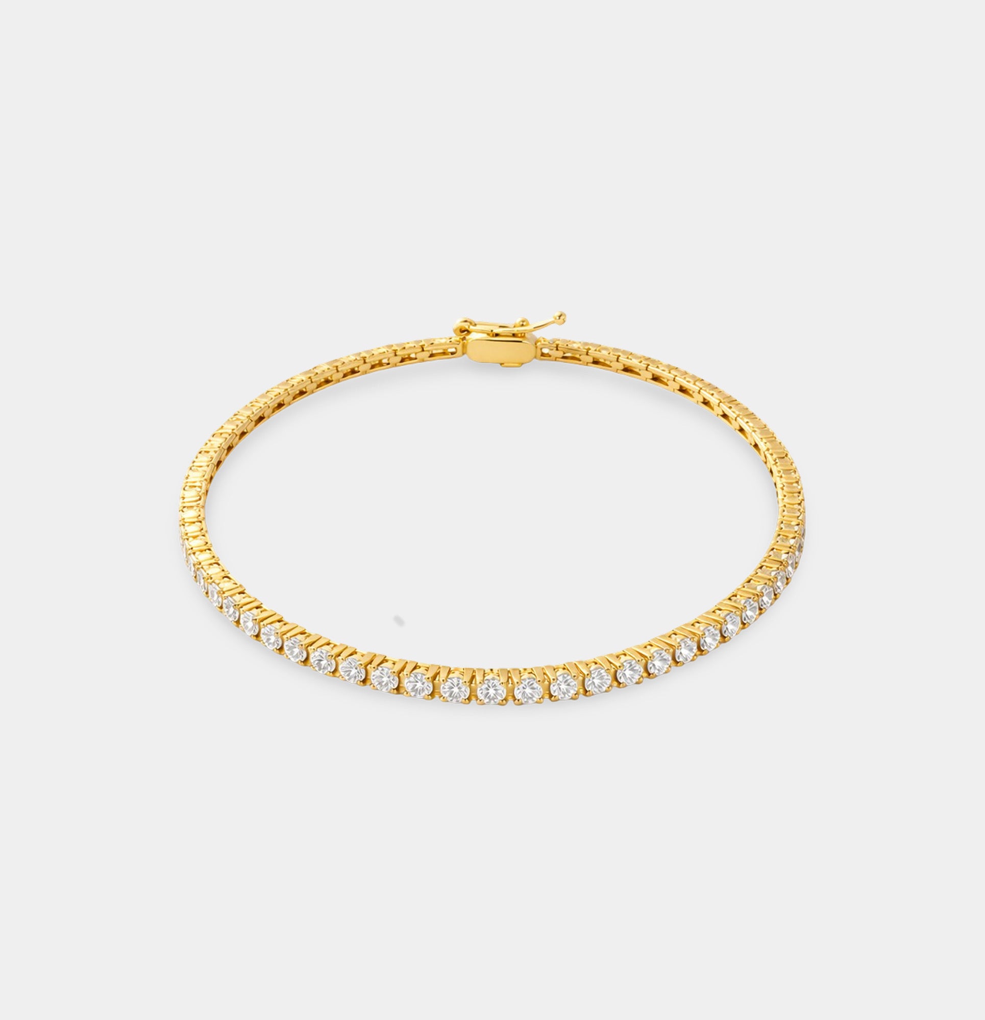 14K Gold Plated Radiant Grace Tennis Bracelet