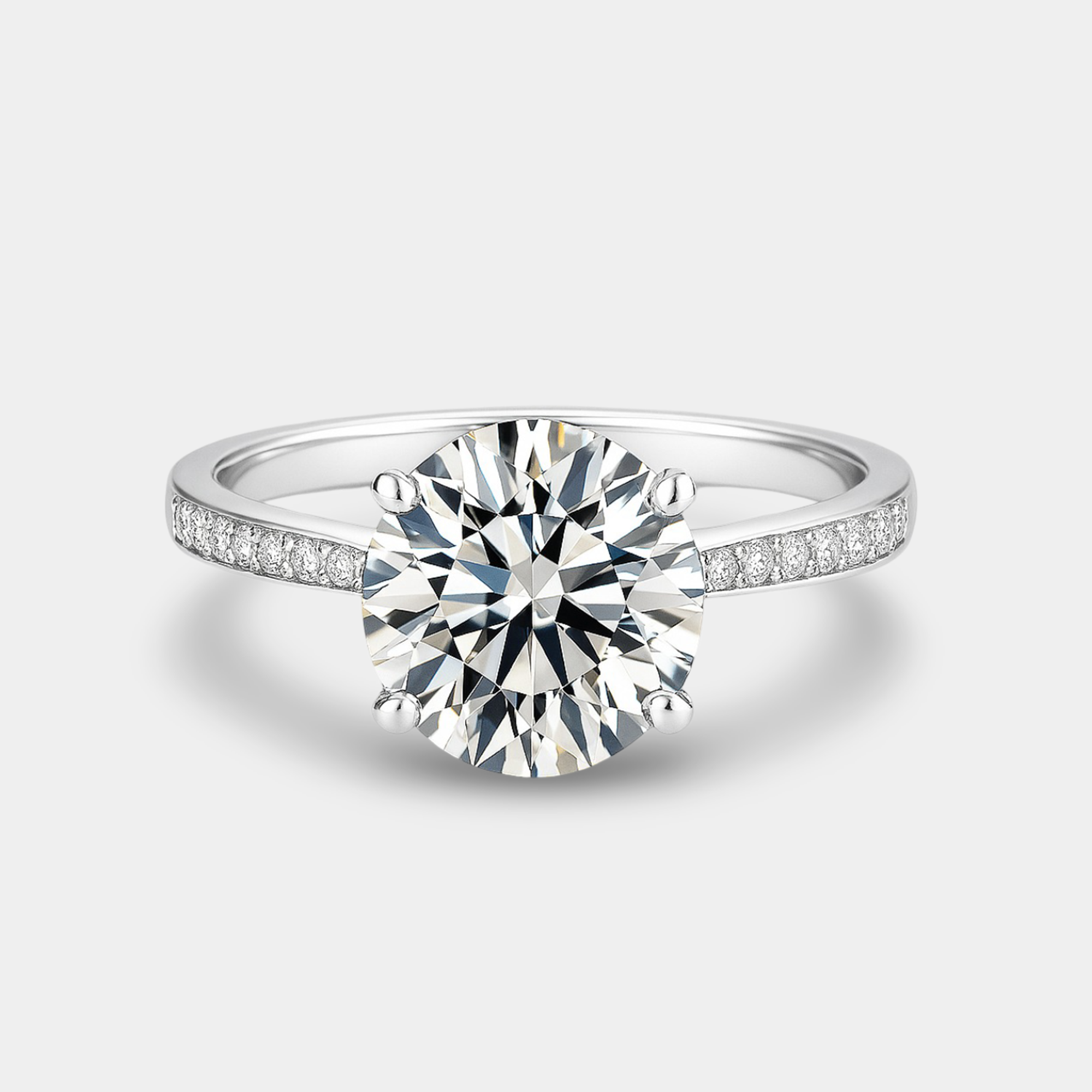 Classic Halo Round Cut Engagement Ring