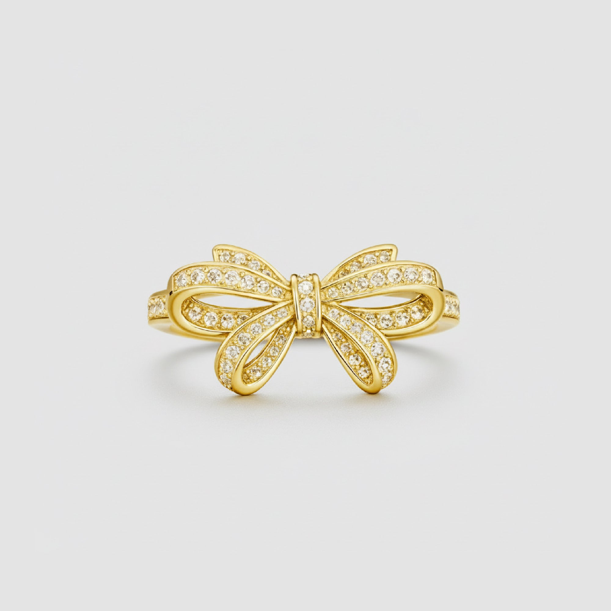 Bow stackable statement ring