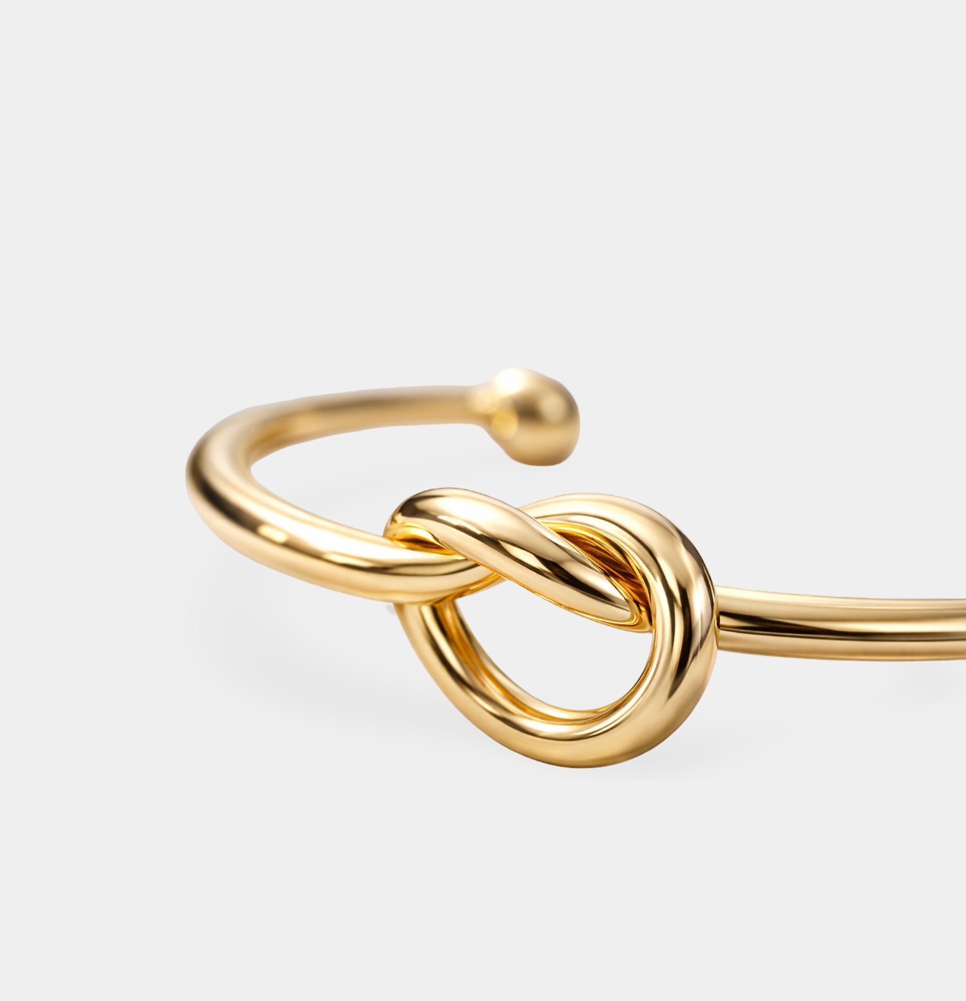 14K Gold Plated Infinity Love Knot Bangle Bracelet