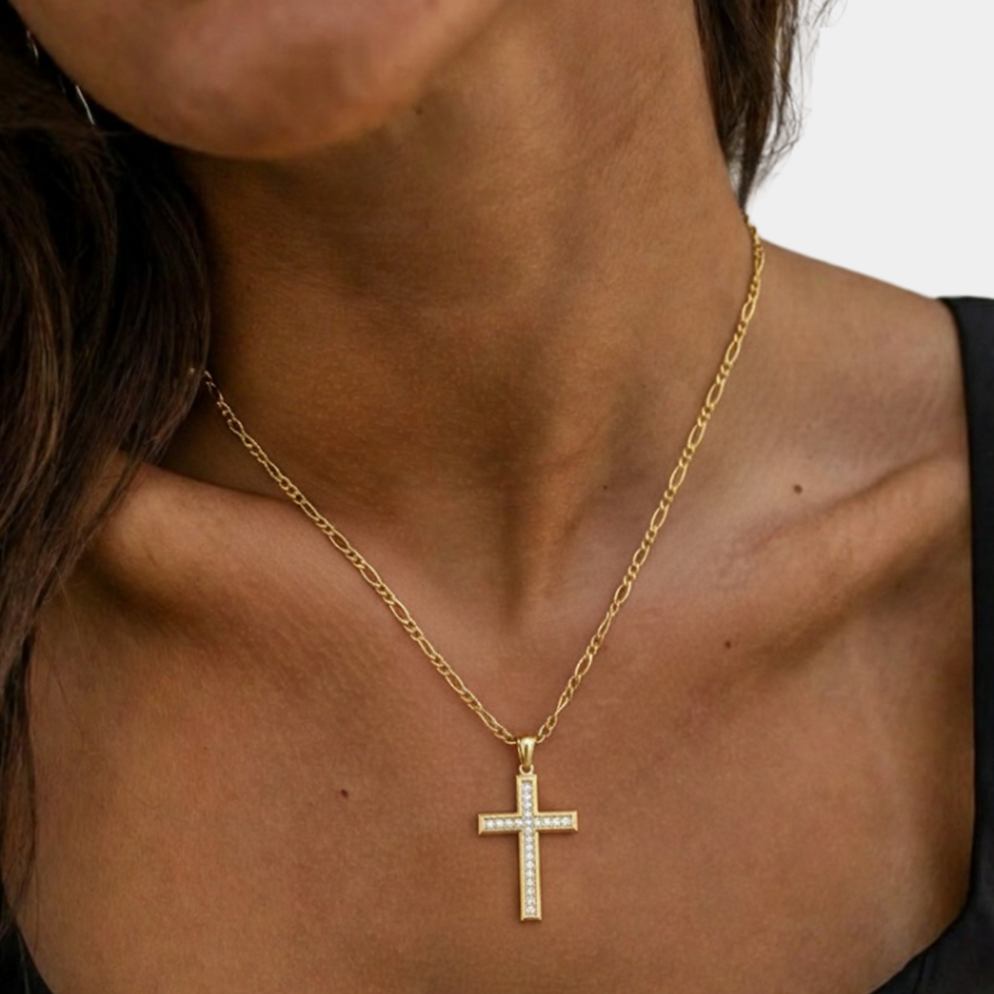 24K Gold Plated Eternal Faith Cross Necklace