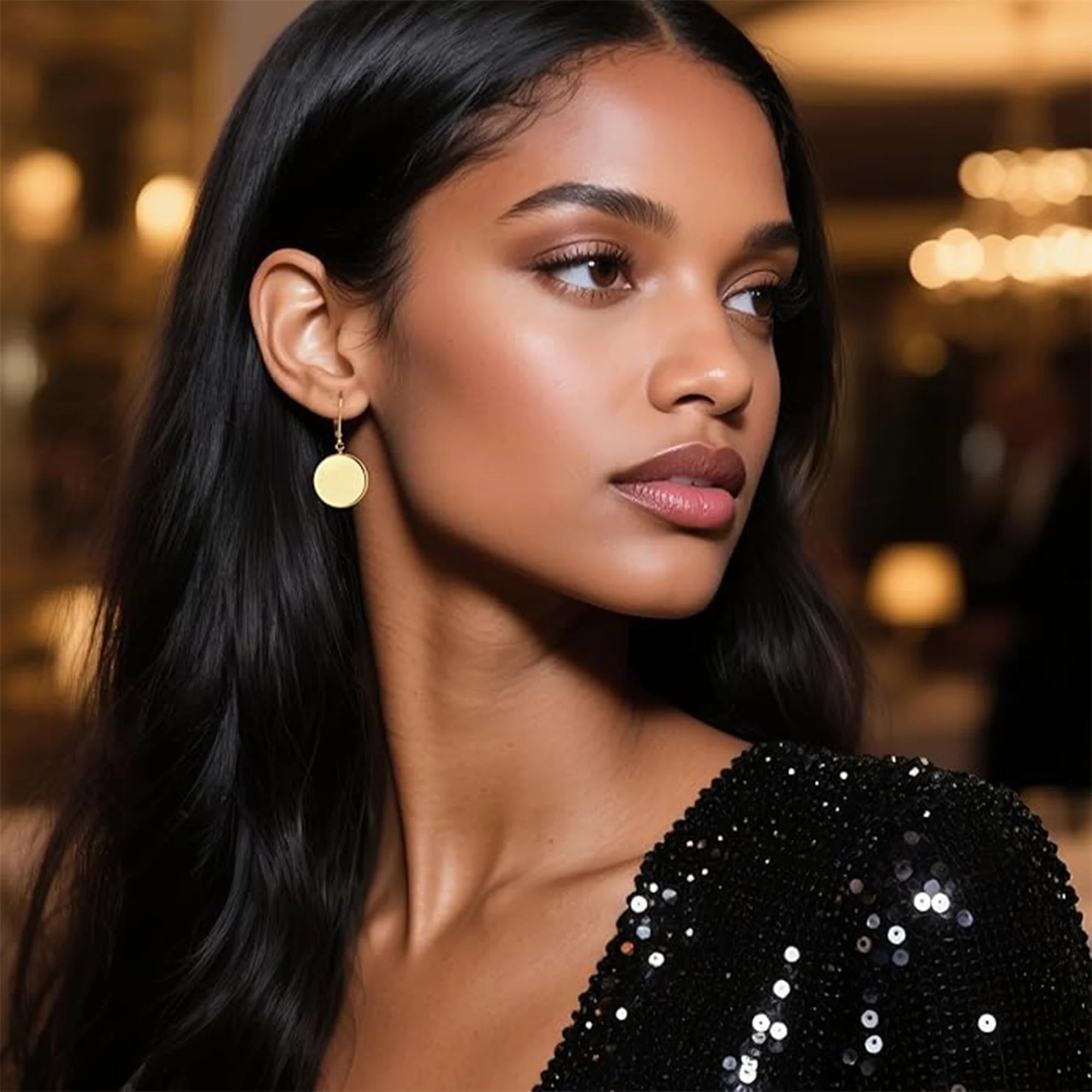 Disc Dangle Earrings