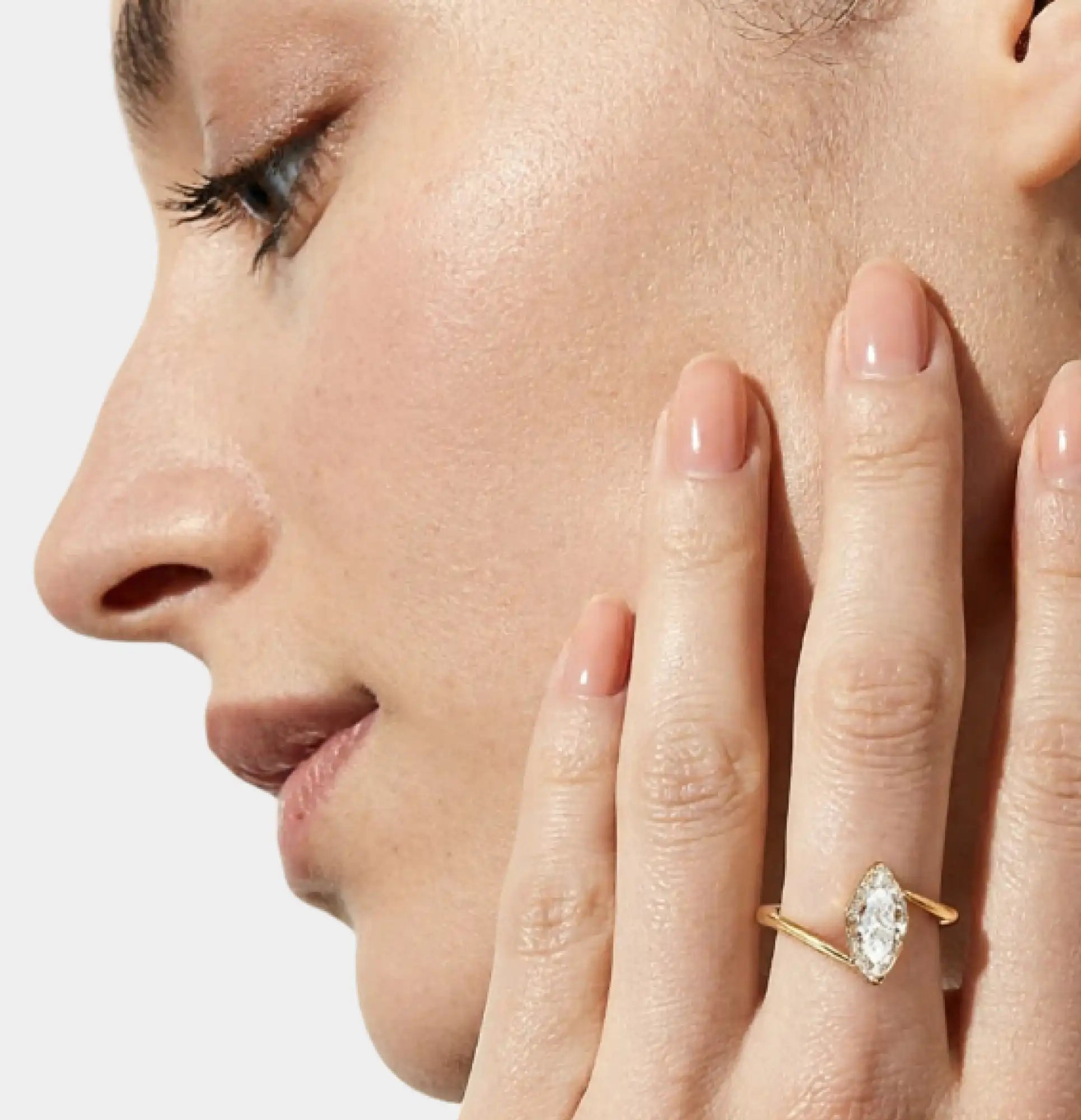Sterling Silver Marquise Cut Promise Wedding Ring
