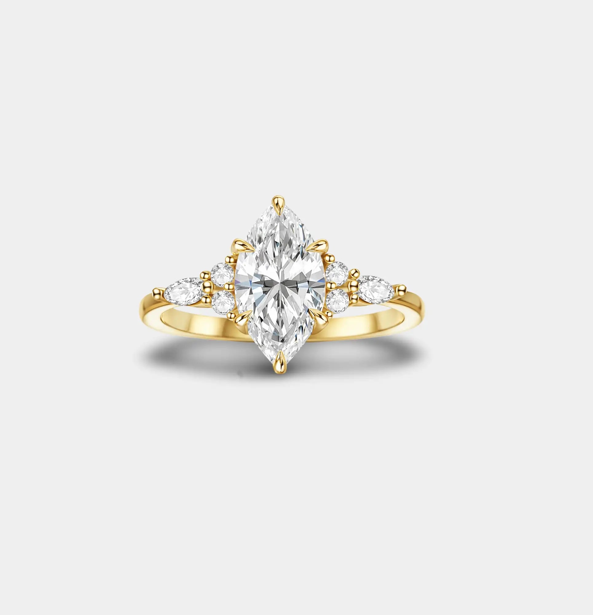 18K Gold Plated Dainty Engagement Ring