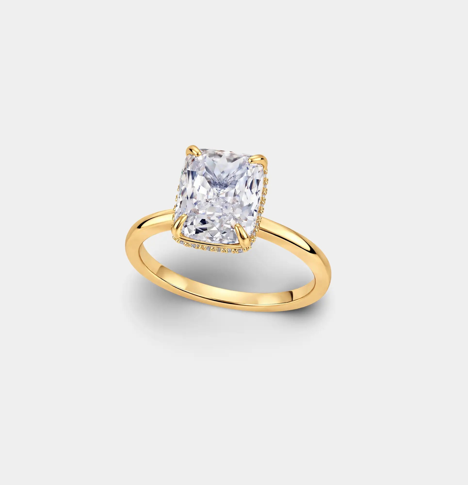 Bague de promesse en CZ plaqué or 14 carats