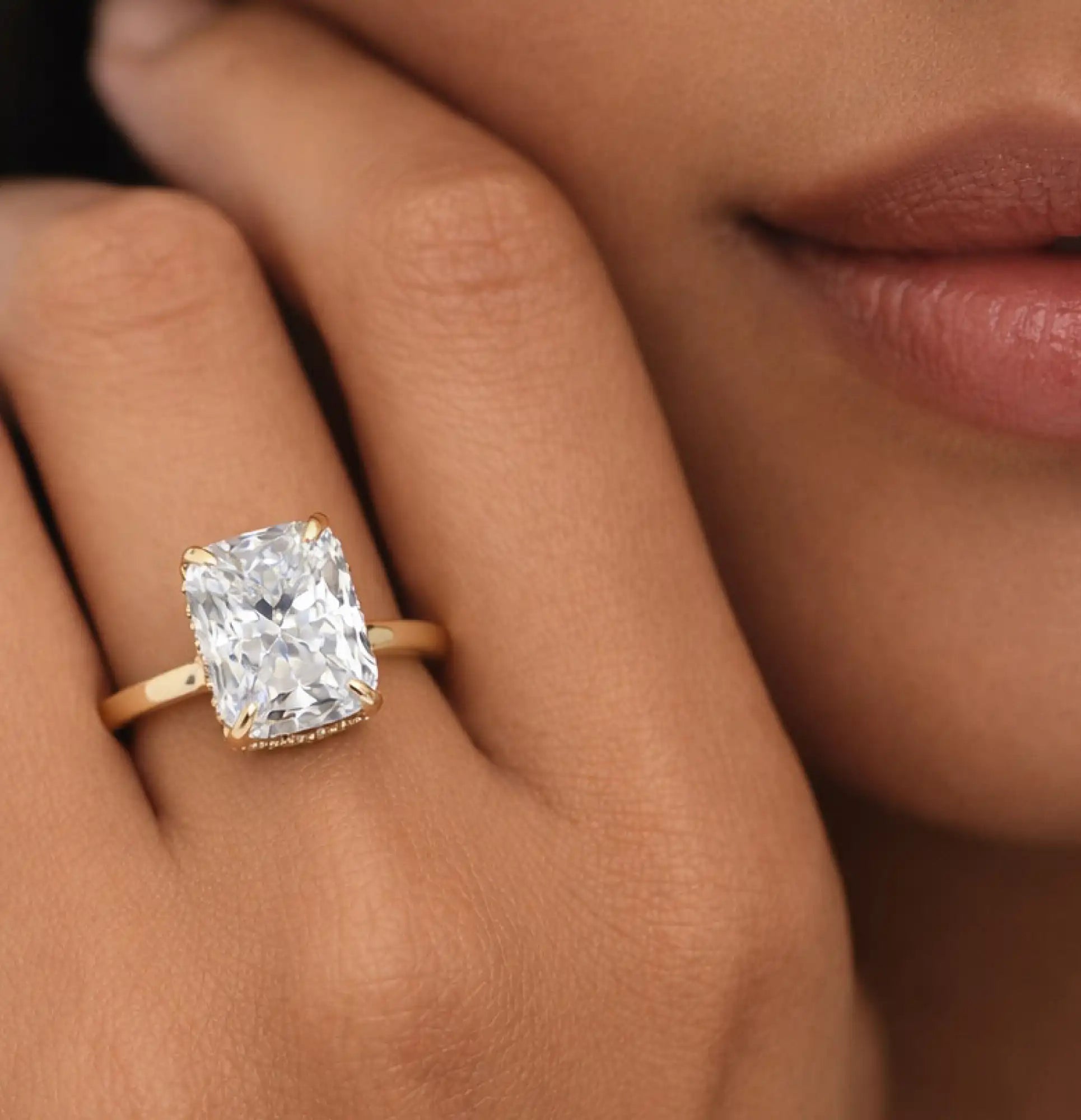 Bague de promesse en CZ plaqué or 14 carats