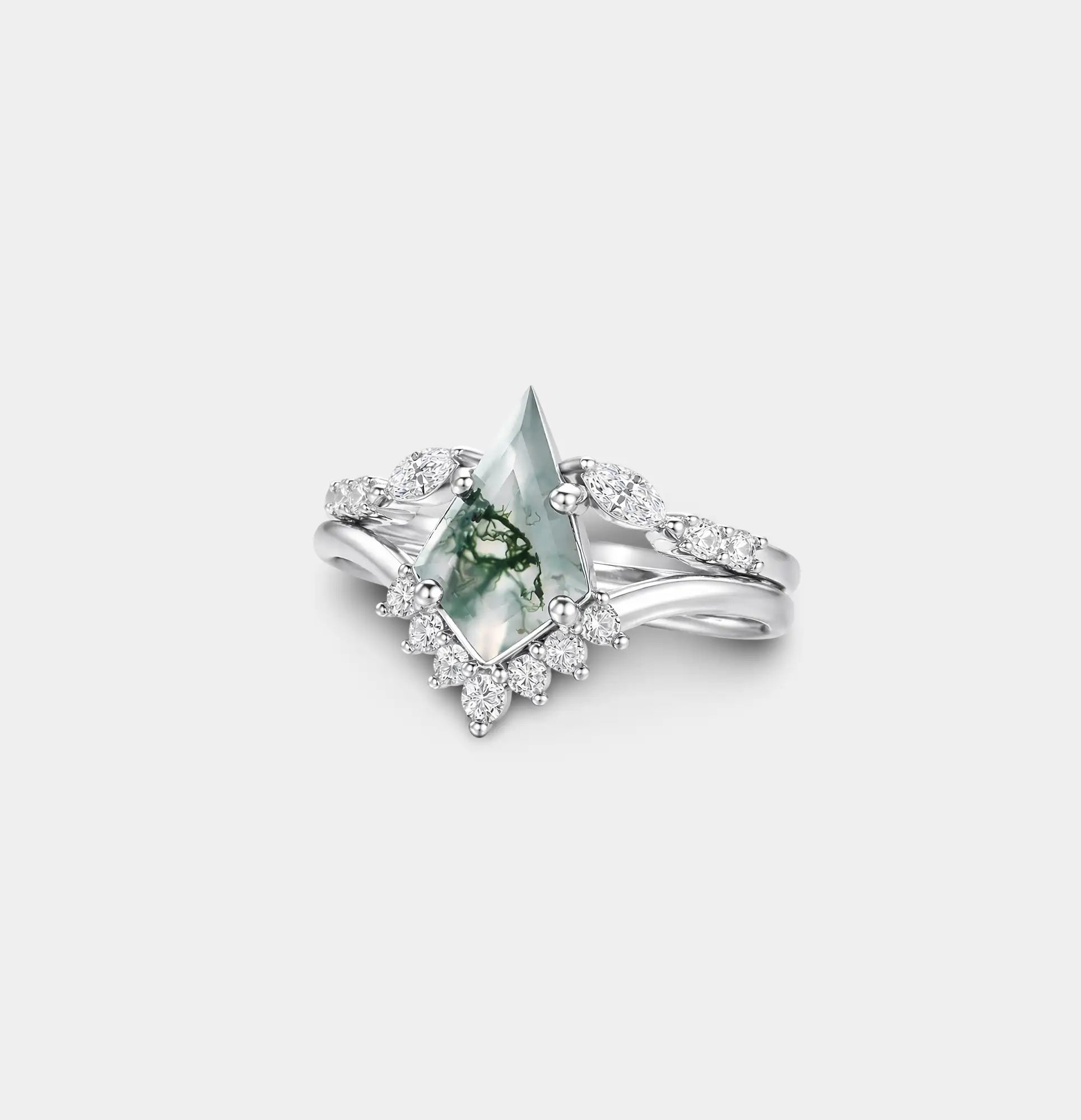 Bague de promesse cerf-volant nature en argent sterling 925