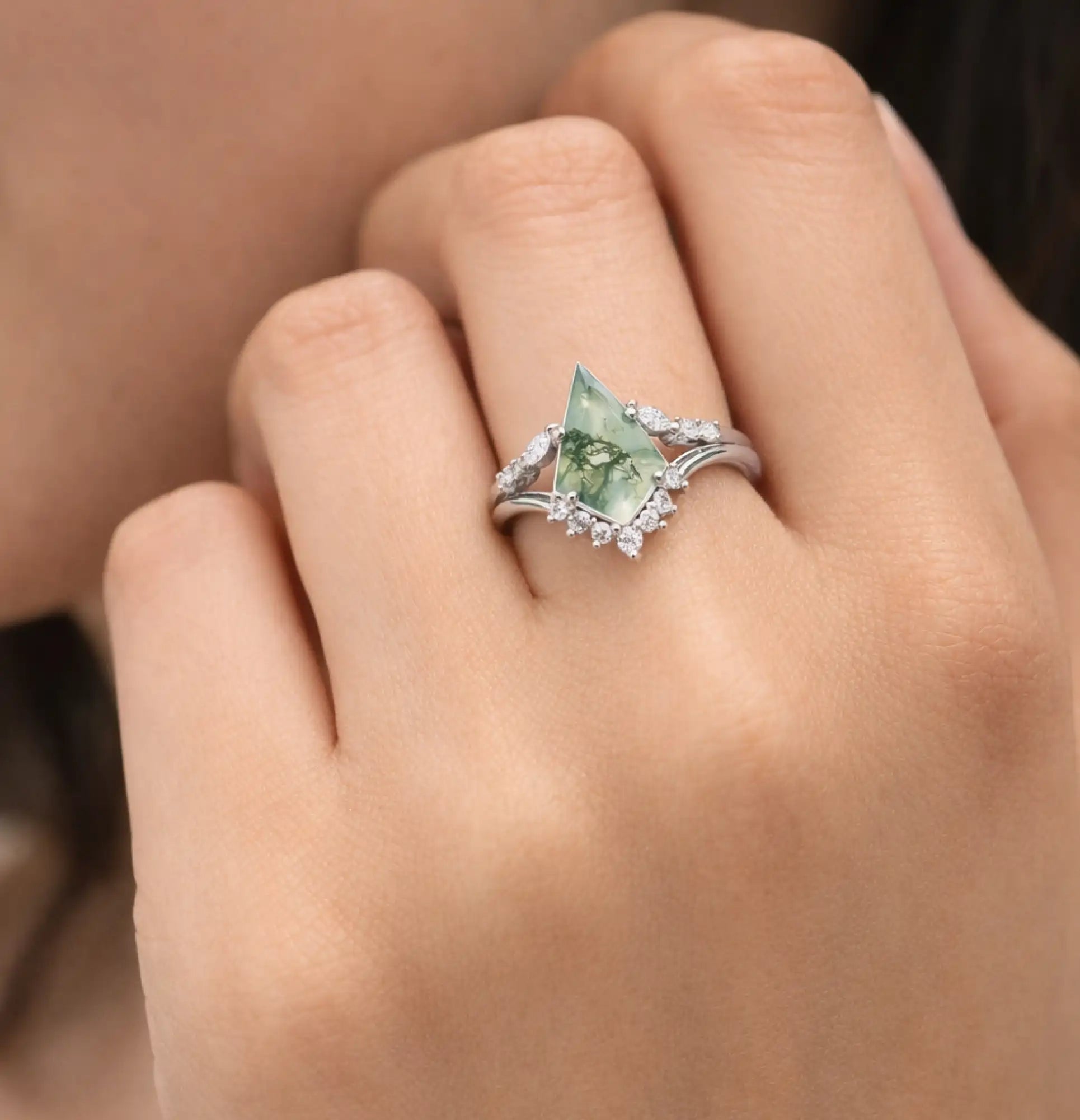 Bague de promesse cerf-volant nature en argent sterling 925