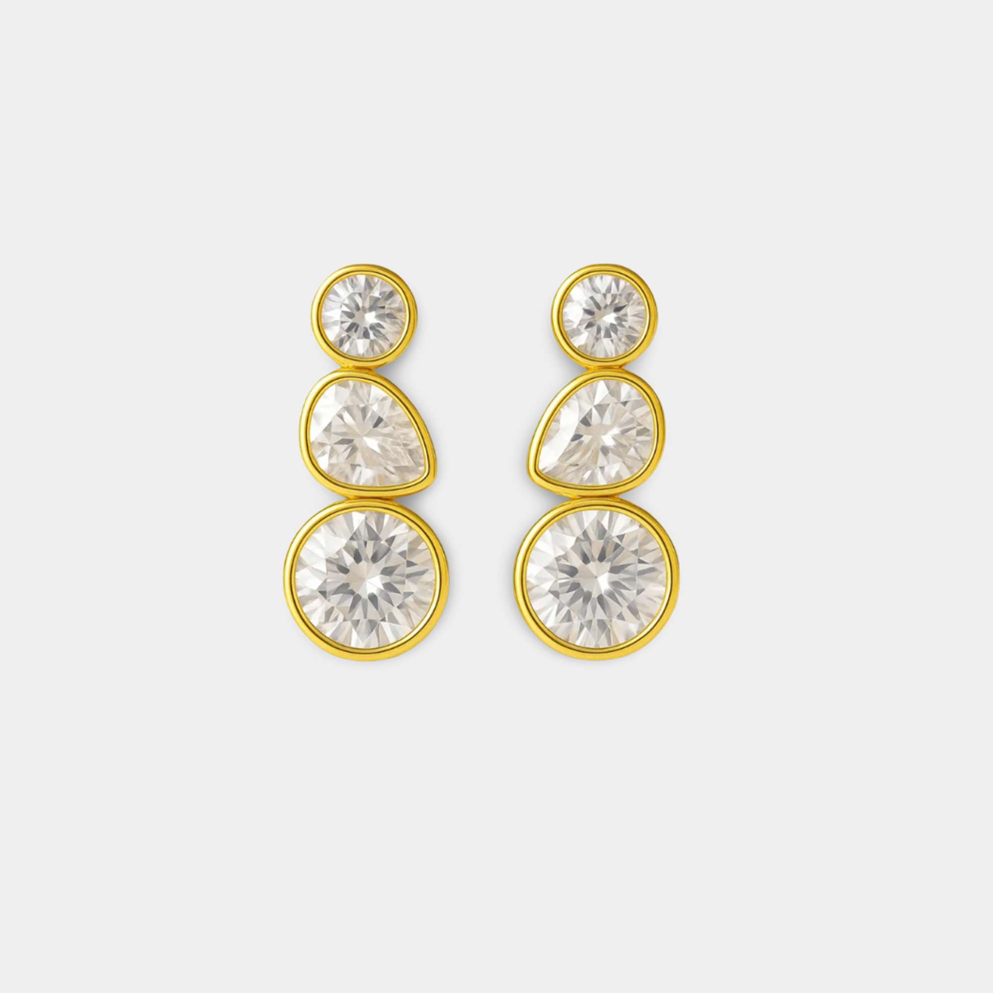 Pendientes de gota de cristal