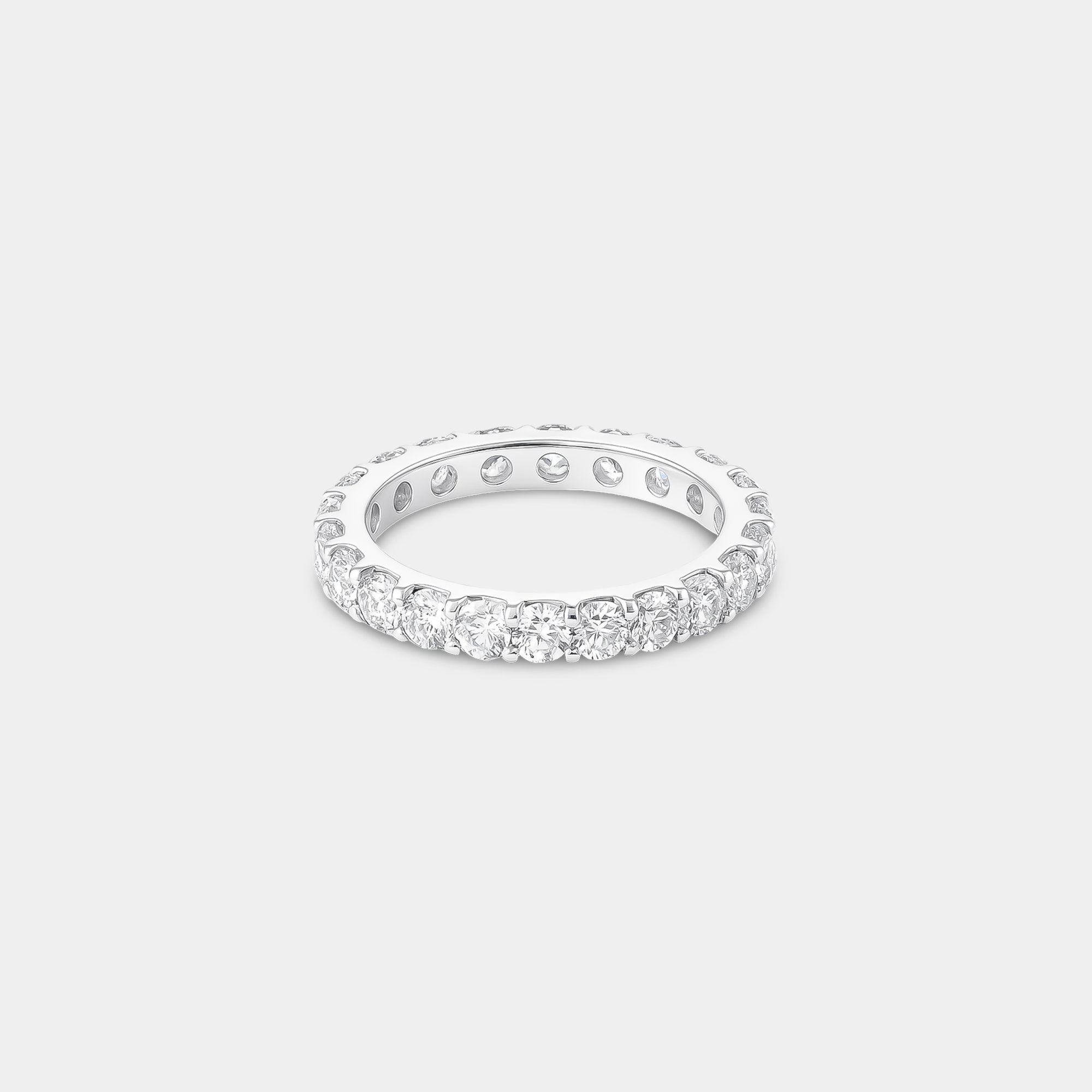 diamond eternity ring side angle view from MH Elegance luxury wedding rings collection