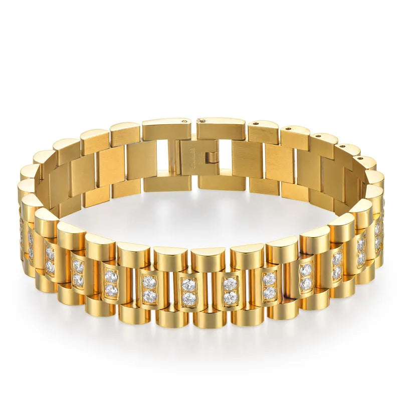 Luxury Iced Out Link Gold Bracelet