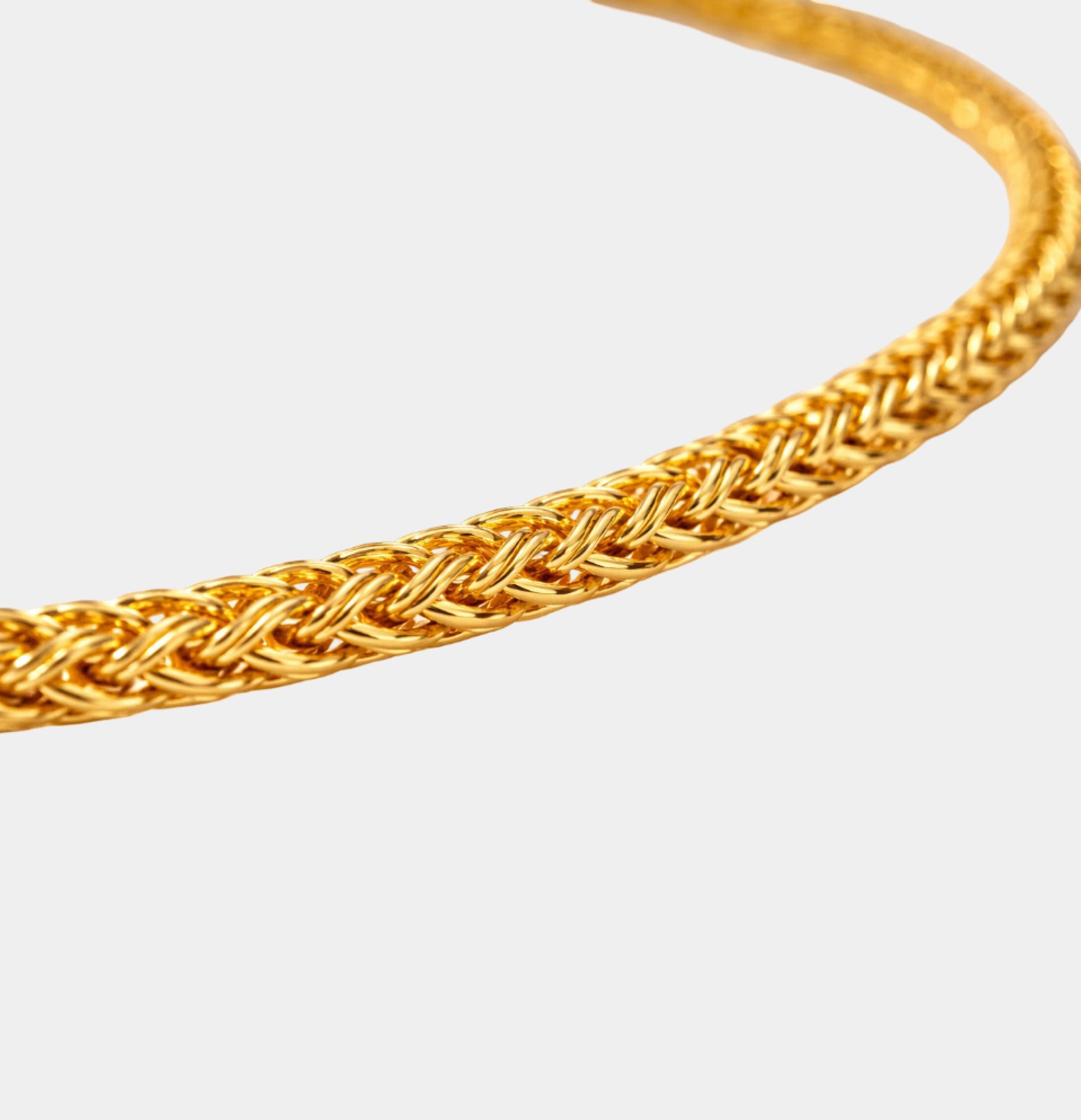 Chaîne torsadée en obsidienne plaquée or | Collier imposant pour hommes | Pendentif de luxe – MH ELEGANCE
