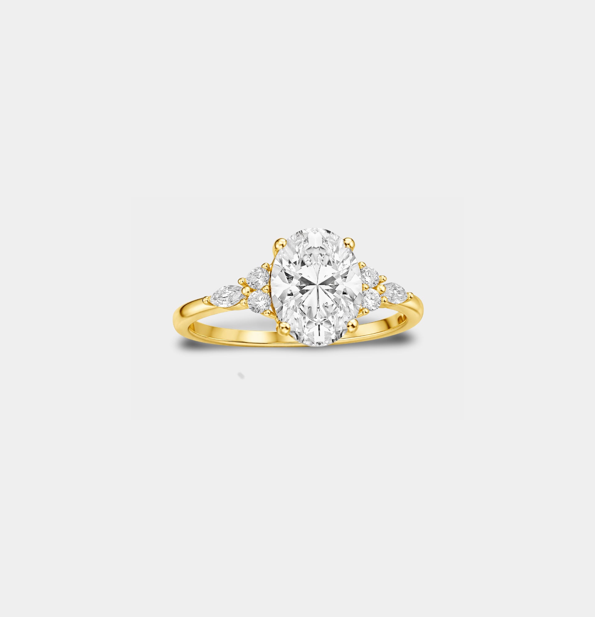 Radiant Elegance Oval Engagement Ring