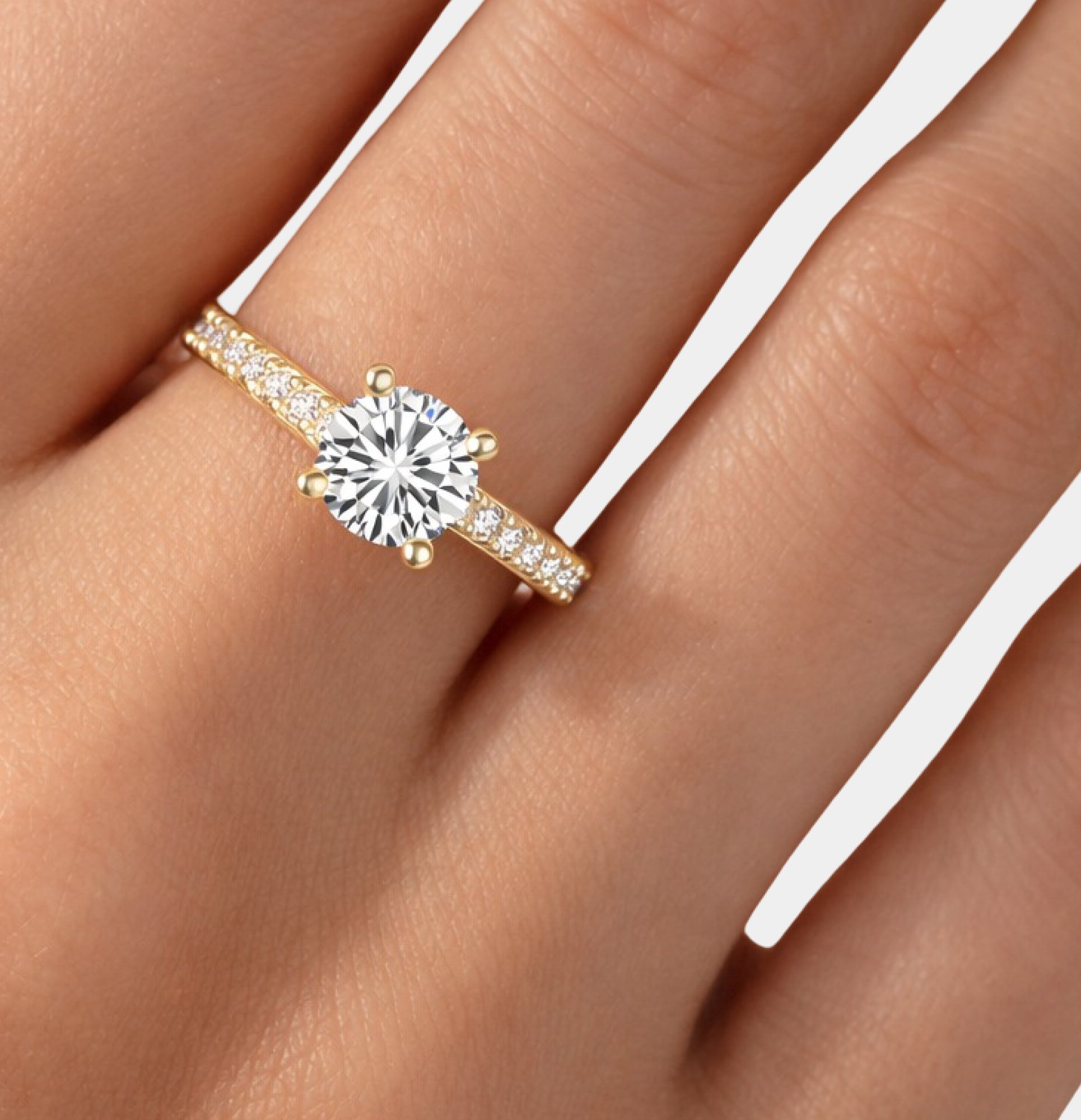 Delicate Sparkle Eternity Wedding Ring
