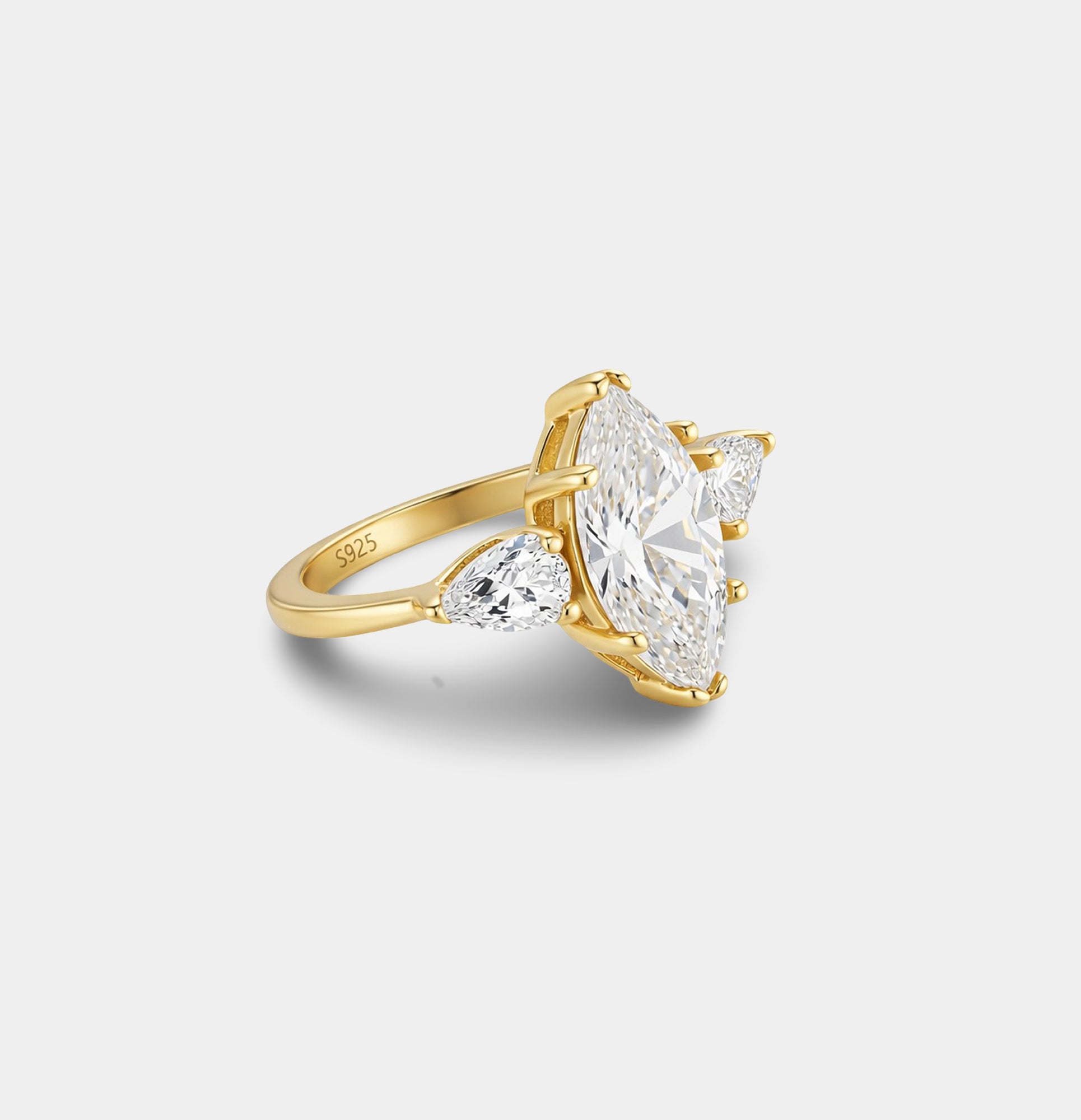 Bague de fiançailles Bordure Céleste en argent sterling