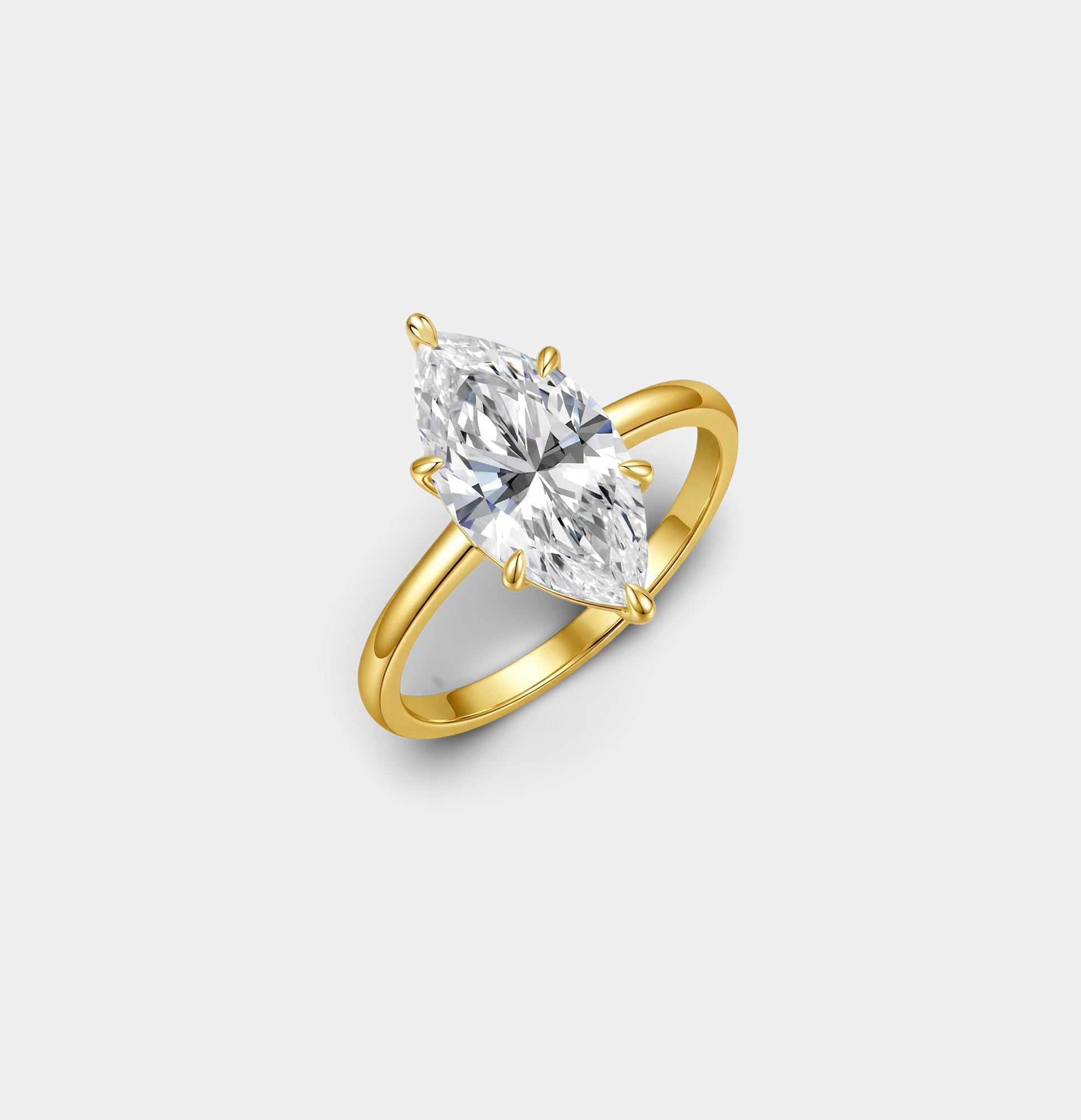 Bague de fiançailles Luxe Radiance en plaqué or 14K