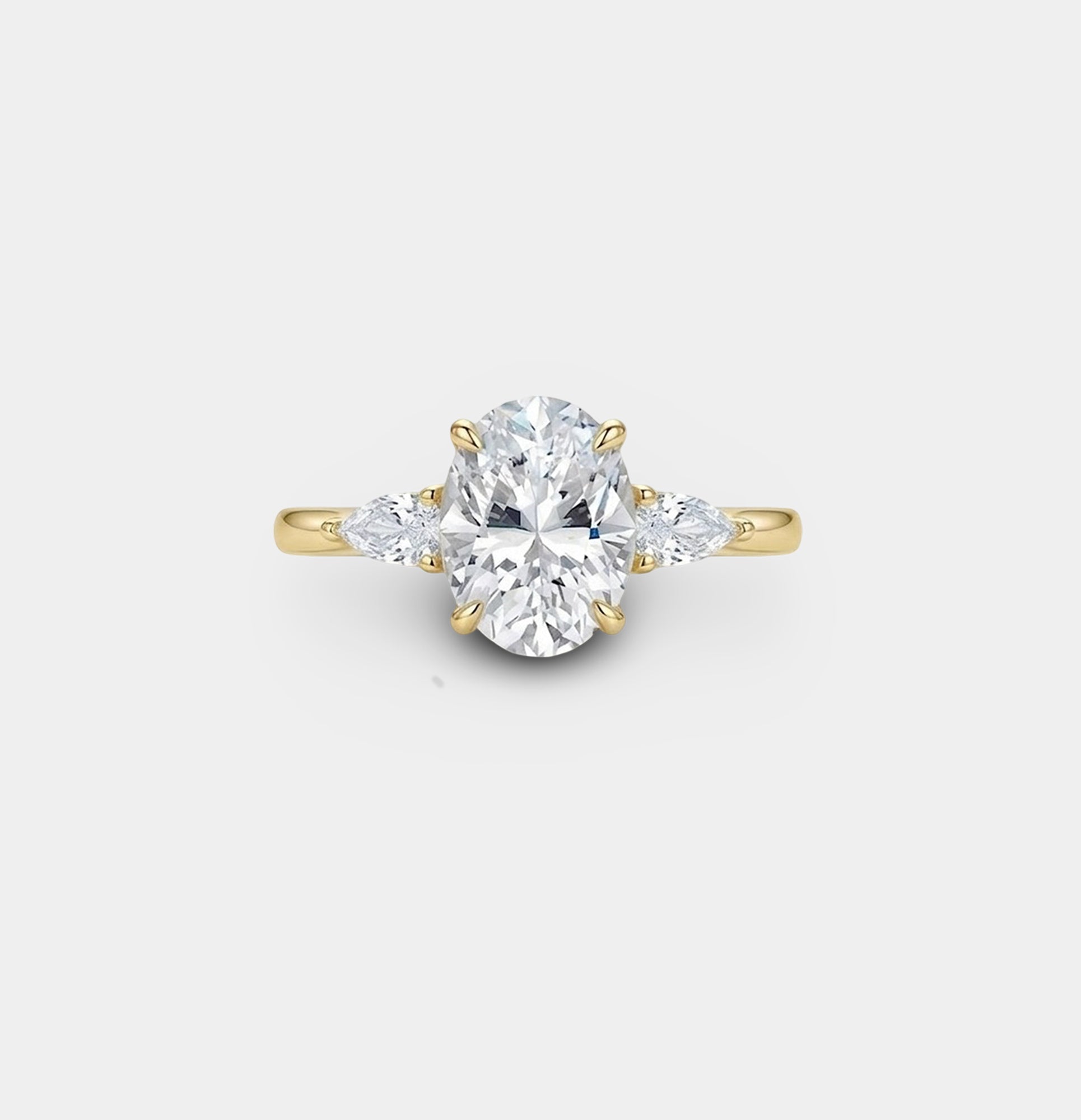 Sterling Silver Timeless Trio Engagement Ring