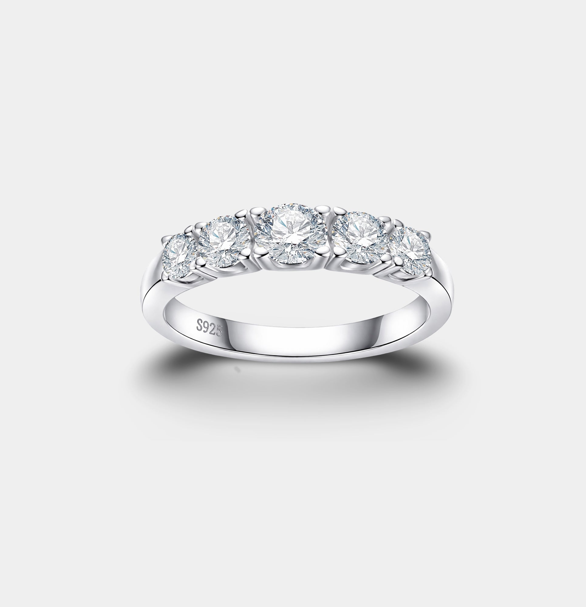 Sterling Silver Brilliance Moissanite Eternity Ring