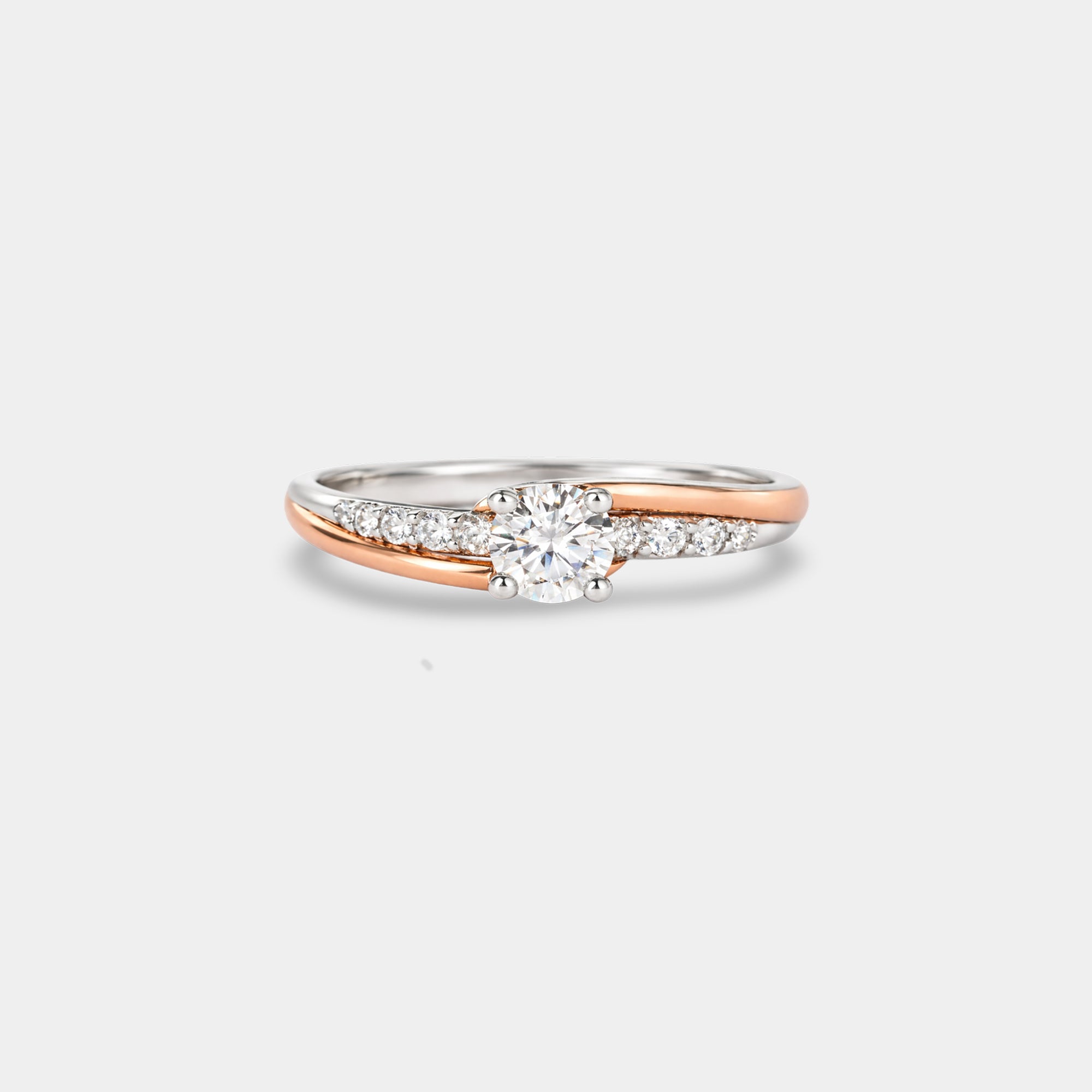 Sterling Silver Blush Two Tone Promise Ring