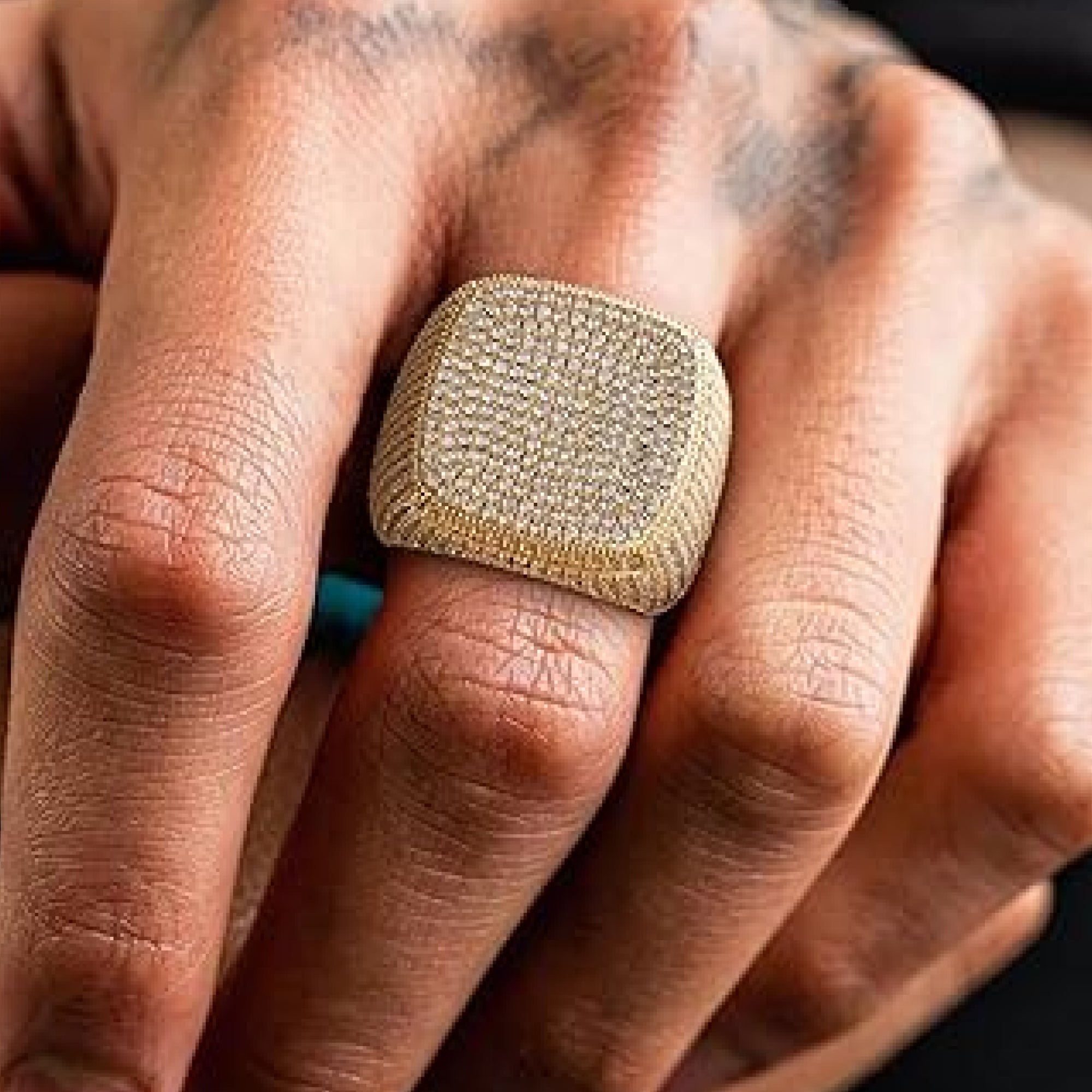 18K Gold Plated Hip Hop Bling Urban Iced Ring