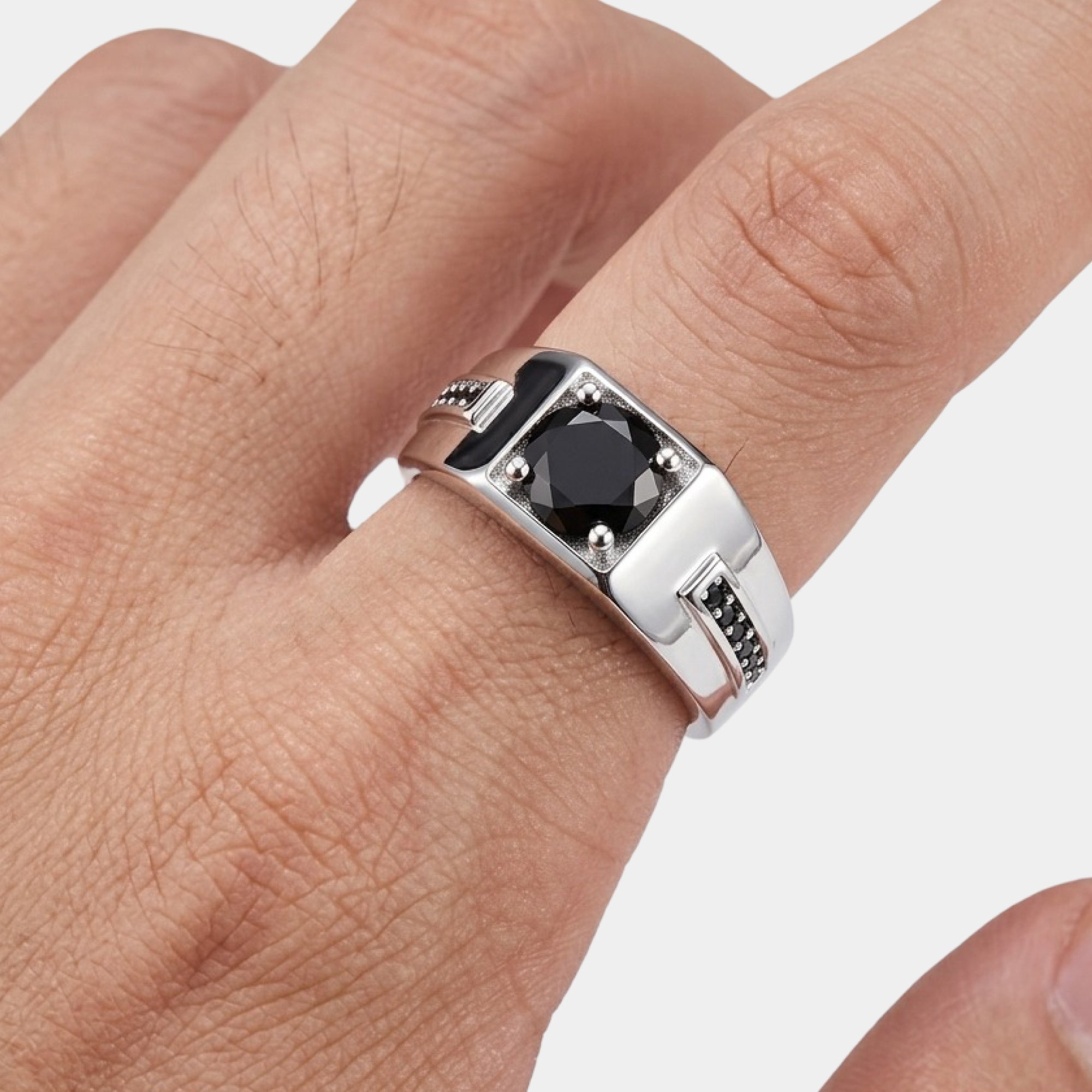 Sterling Silver Elite Spark Wedding Ring