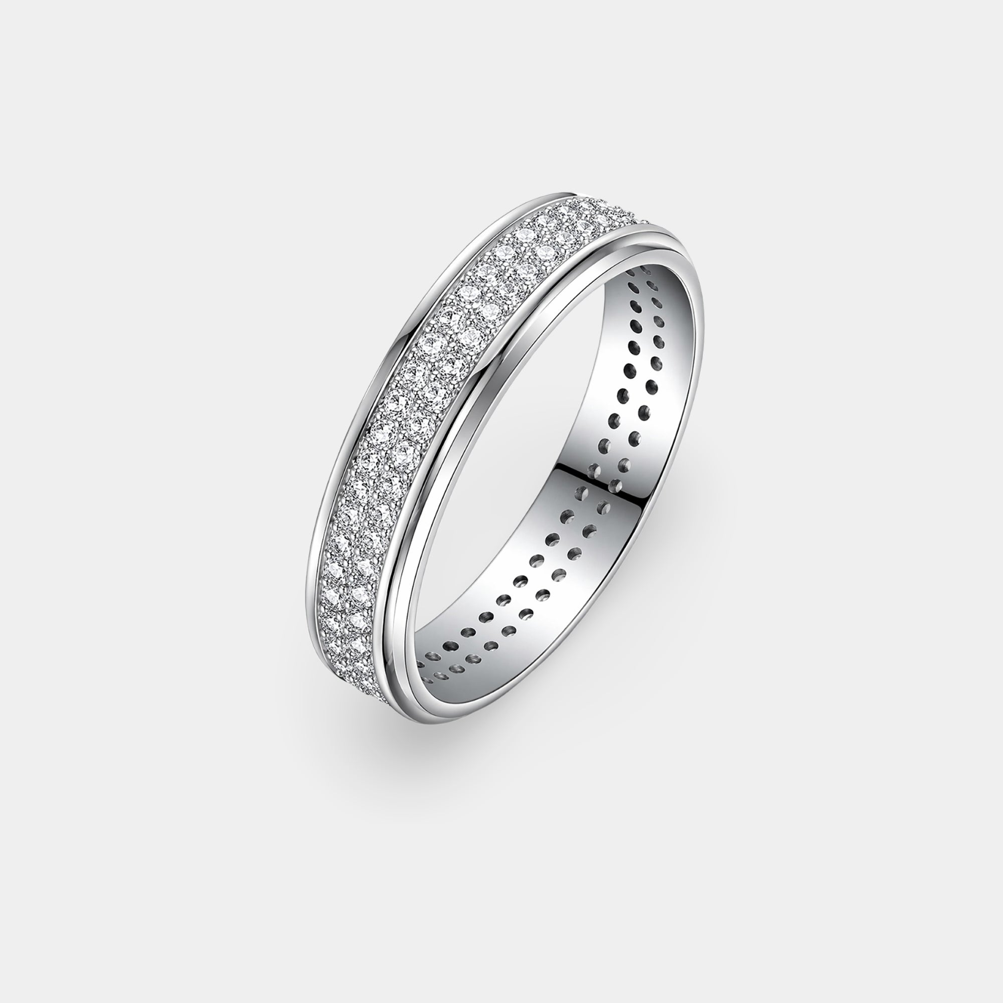 Anillo de hombre de plata de ley con eslabones cubanos imperiales | Joyería de lujo con diseño audaz