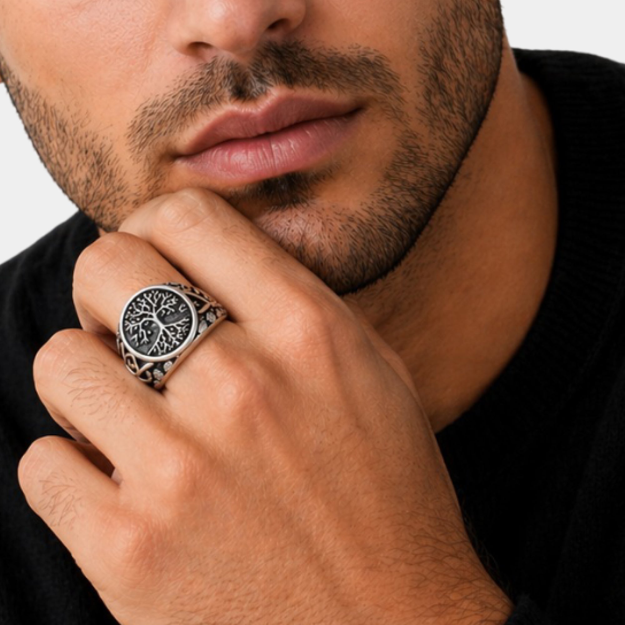 Sterling Silver Tree of Life Unisex Ring
