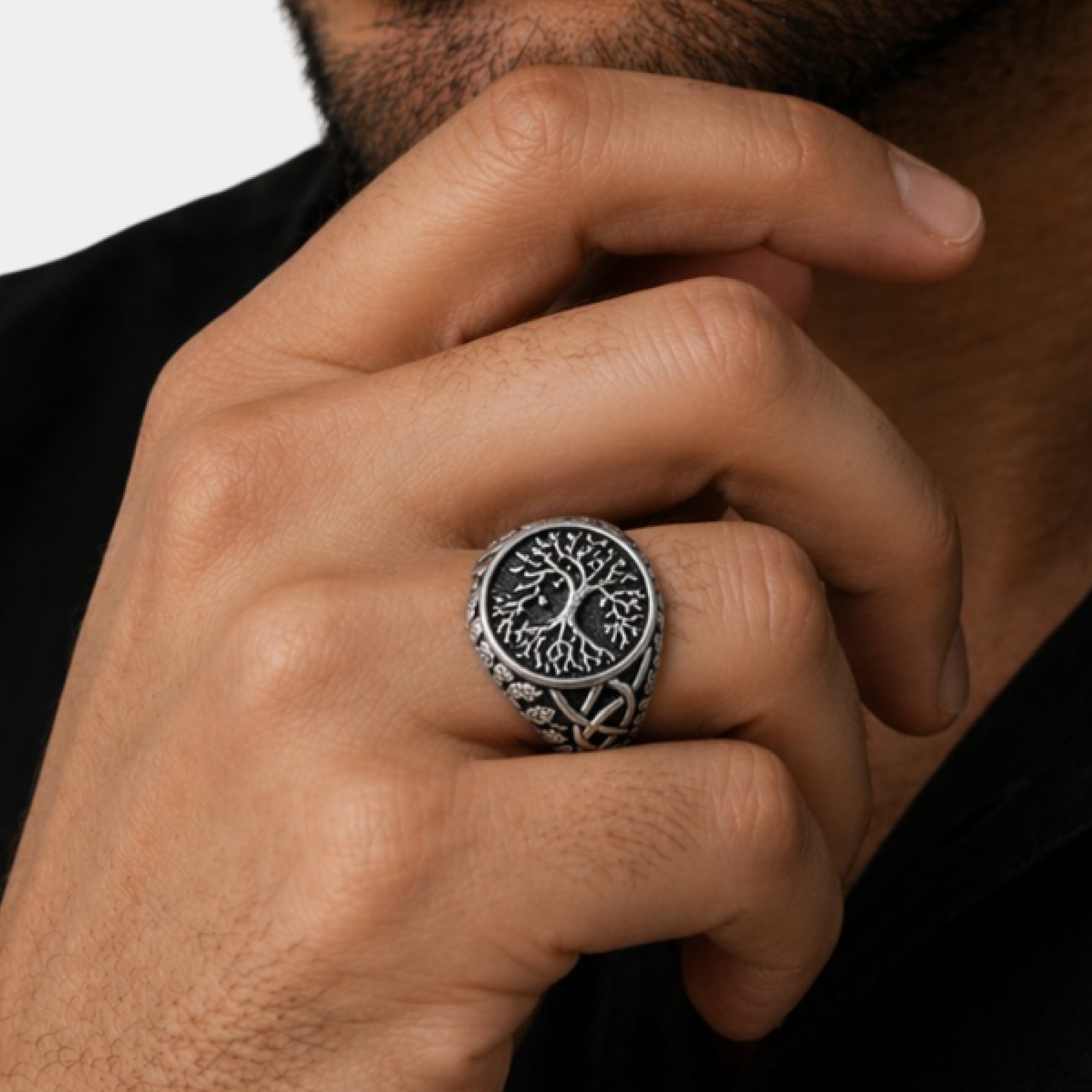 Bague unisexe Arbre de Vie en argent sterling | Bijoux spirituels significatifs | Nature – MH ELEGANCE