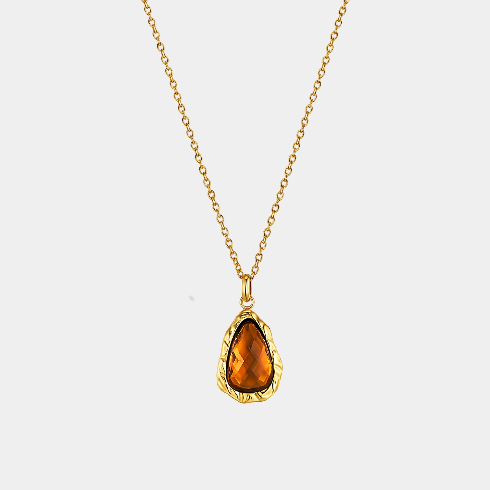 18K Gold Plated Teardrop CZ Layered Necklace | Multi-Strand