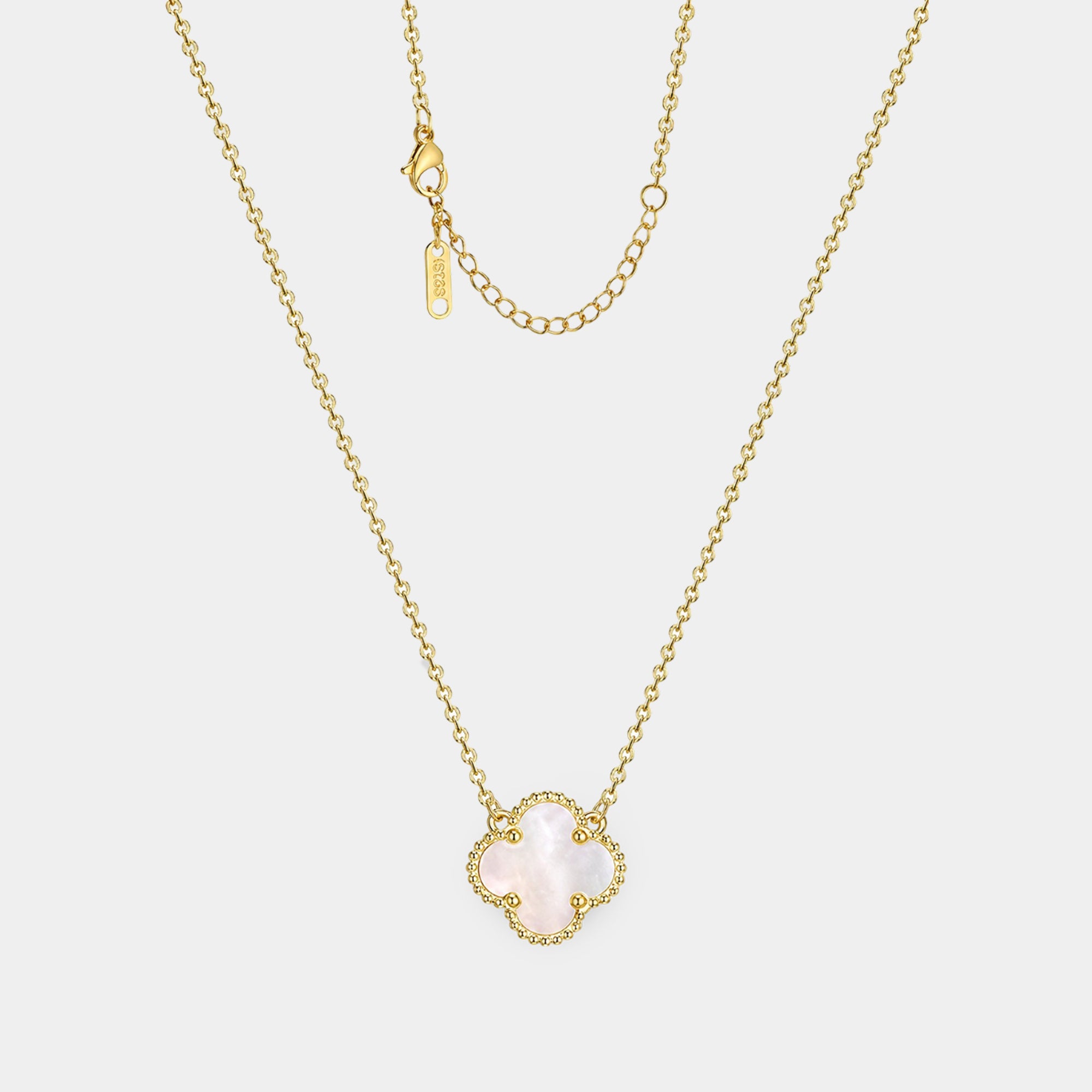 18K Gold-Plated Four-Leaf Clover Necklace | Dainty Luck Charm
