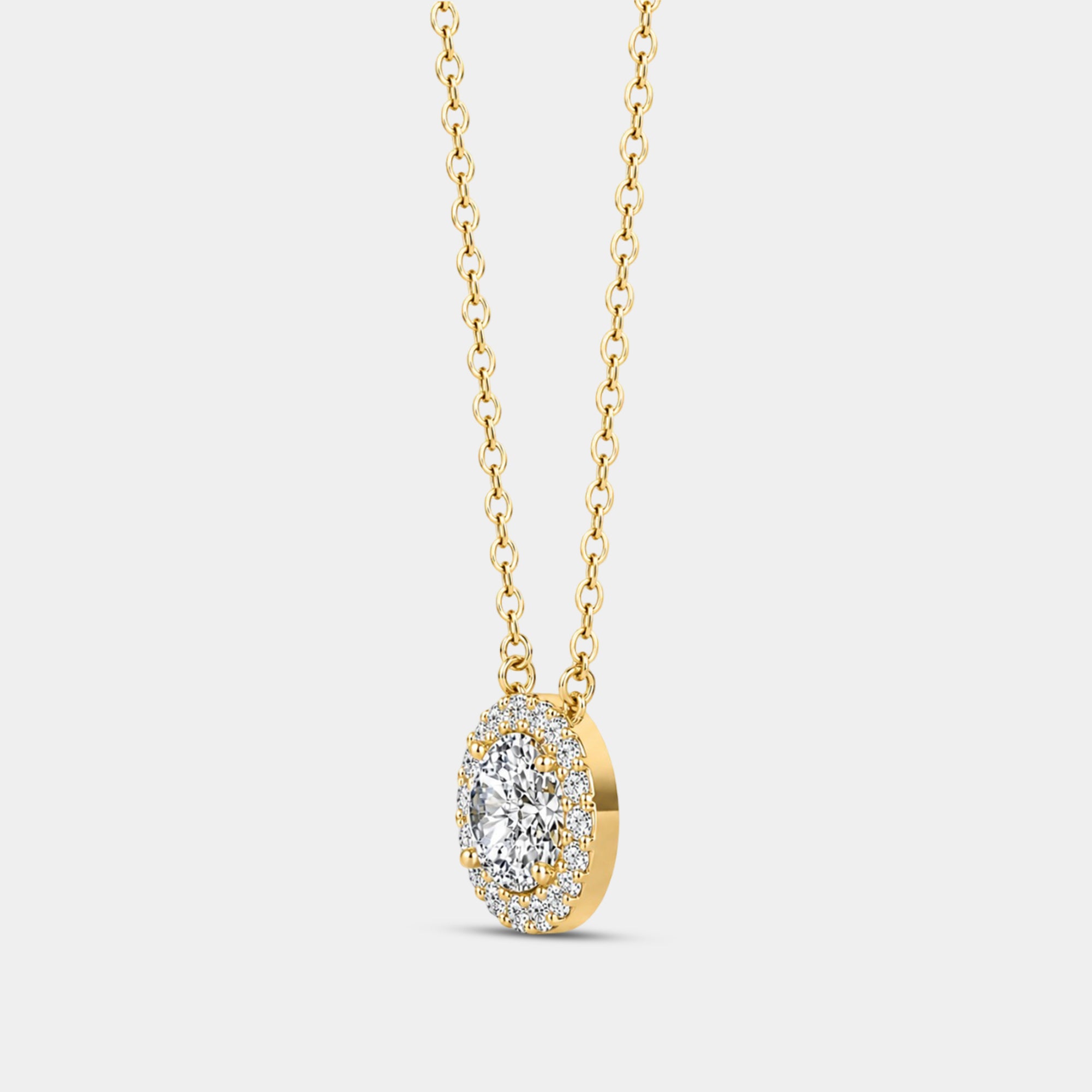 Collier solitaire en oxyde de zirconium plaqué or 14K | Alternative au diamant | Pierre unique – MH ELEGANCE