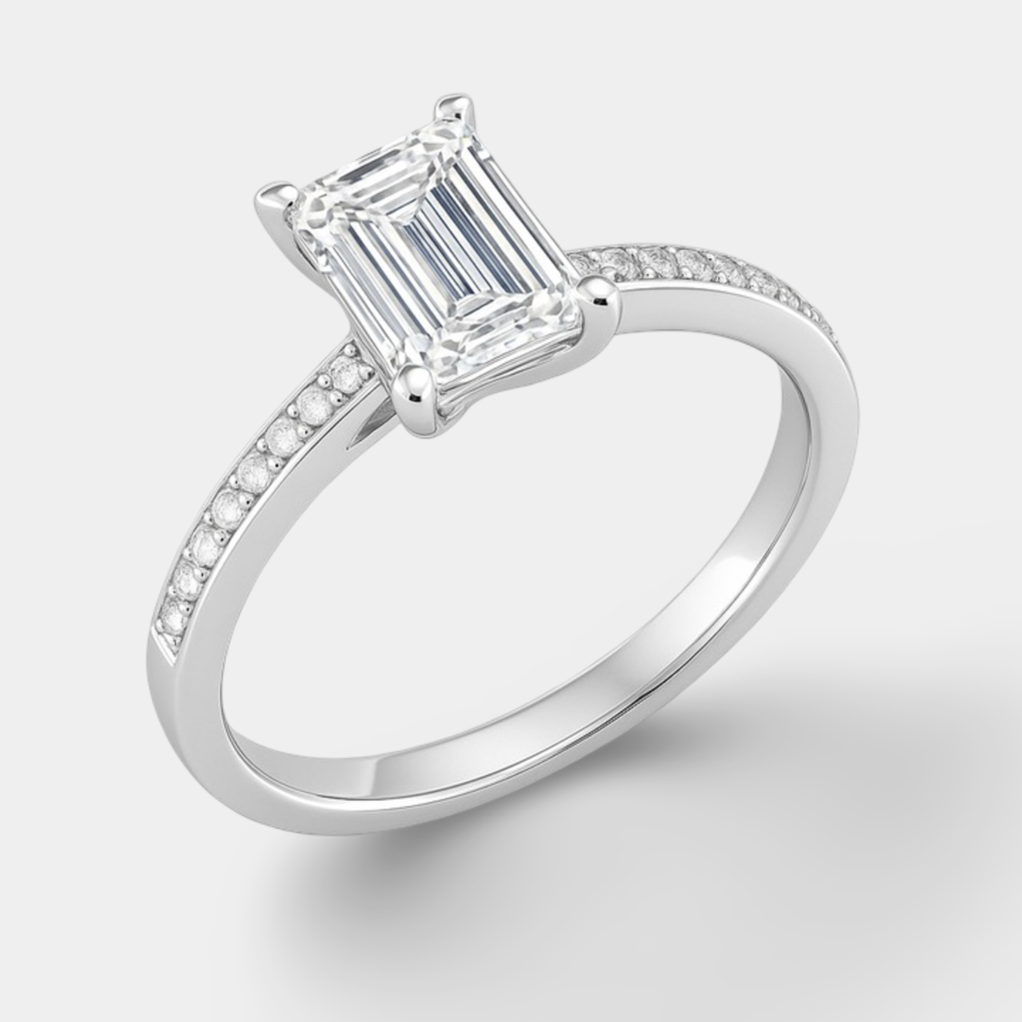 Gem Stone Diamond Engagement Ring
