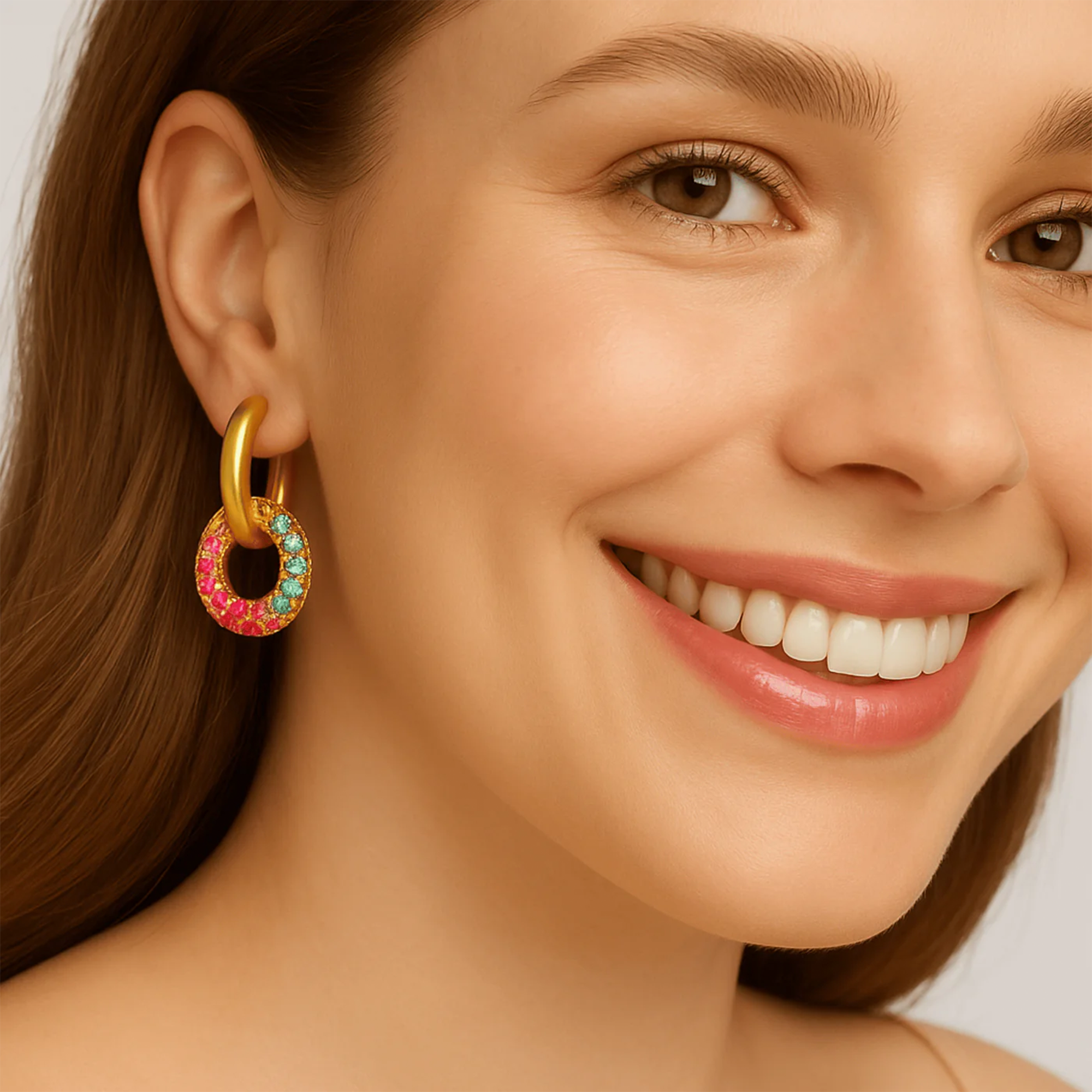 Luxe Zircon Hoops - MH ELEGANCE