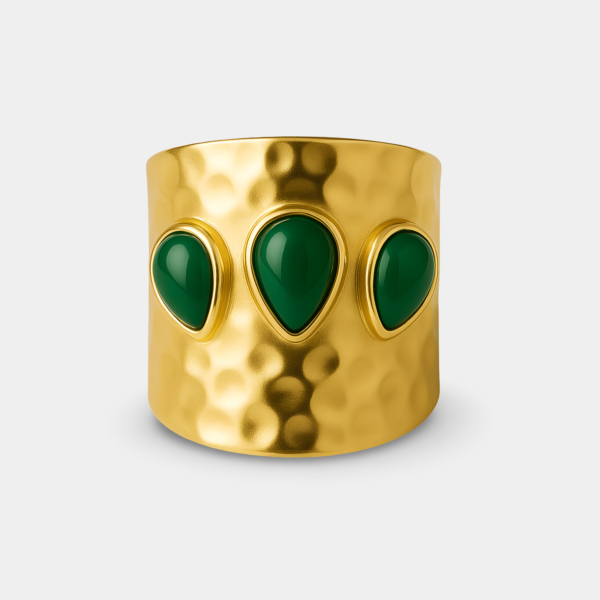 Hammered Gold Cuff Ring