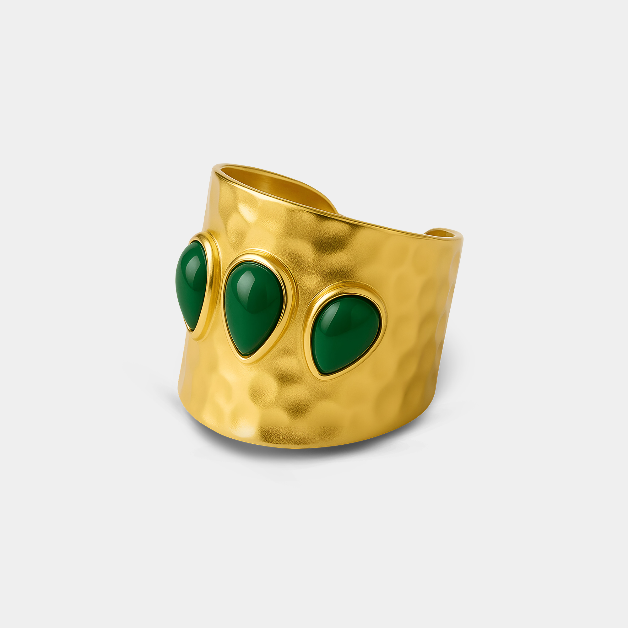 Hammered Gold Cuff Ring